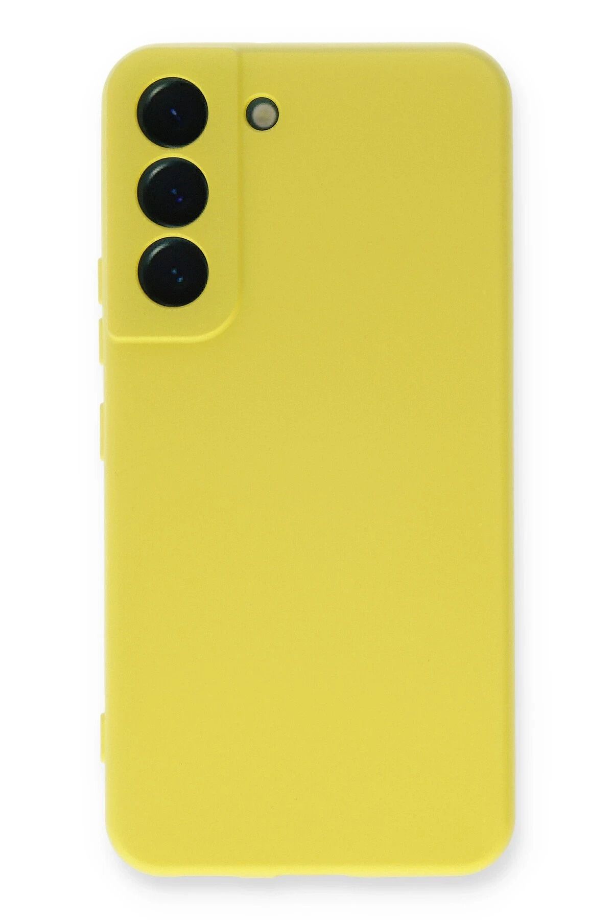 NewFace Galaxy S22 Plus Uyumlu Kılıf Nano içi Kadife Silikon - Sarı GLSTD