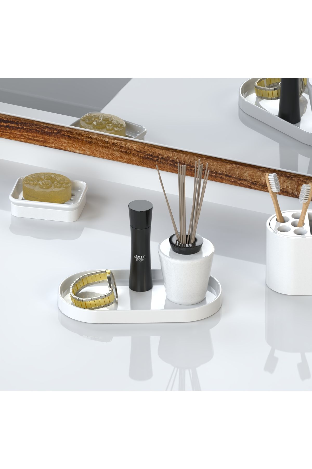 EOCRAFT Granit Yağlık, Yağdanlık Standı, Mutfak ve Banyo İçin Organizer XL Büyük Boy (Cam Yağdanlıksız)