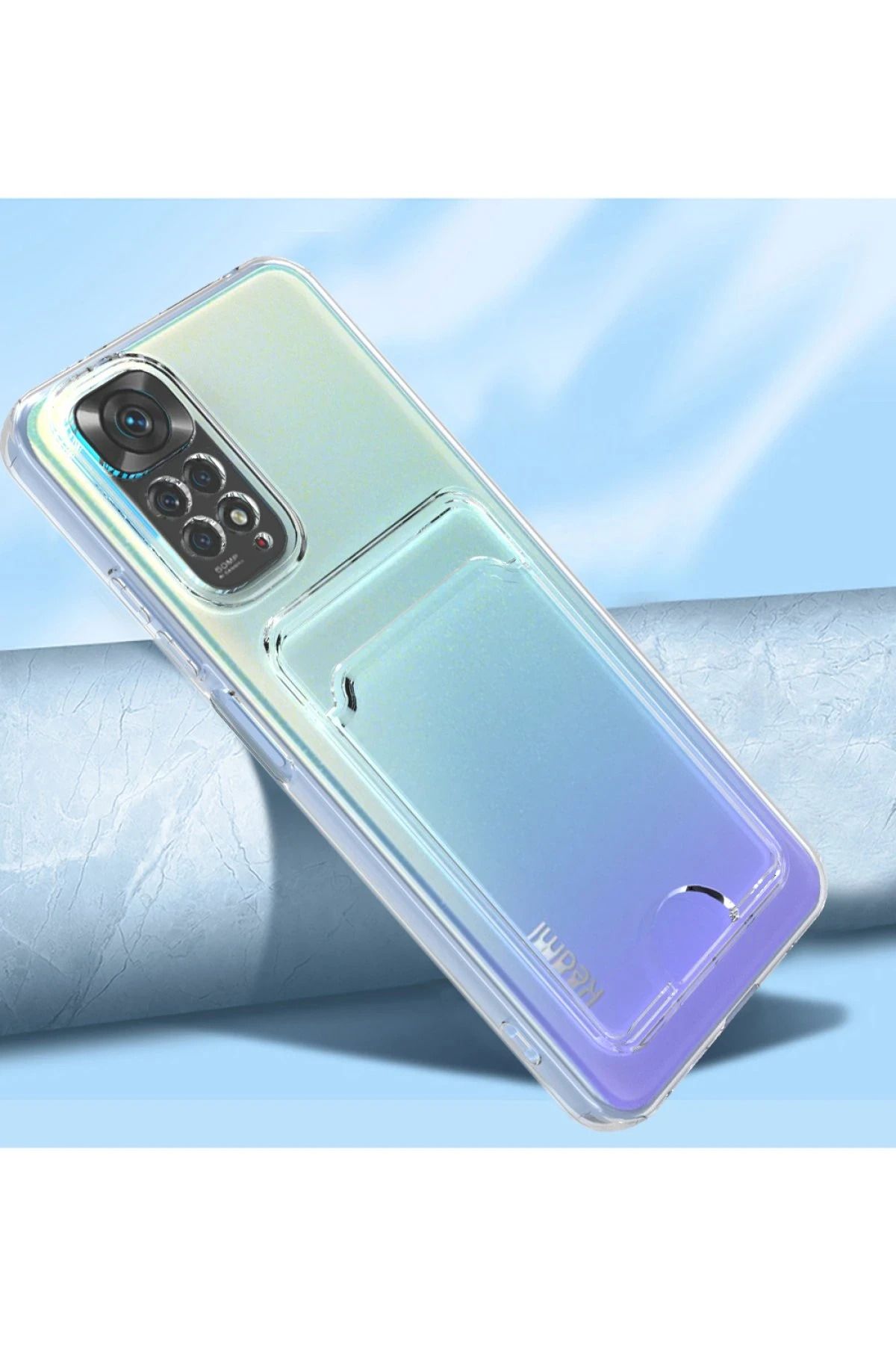 NewFace Xiaomi Redmi Note 11 Pro Kılıf Kart Şeffaf Silikon - Şeffaf NRMSA