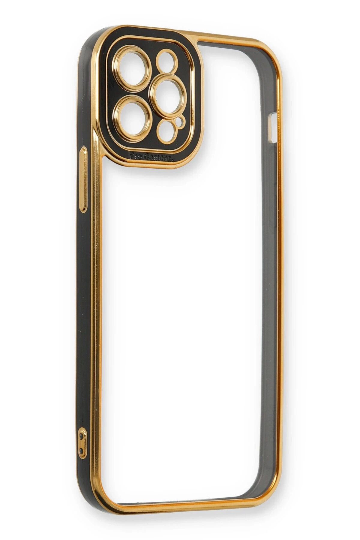 NewFace iPhone 12 Pro Kılıf Liva Lens Silikon - Siyah NRMSA