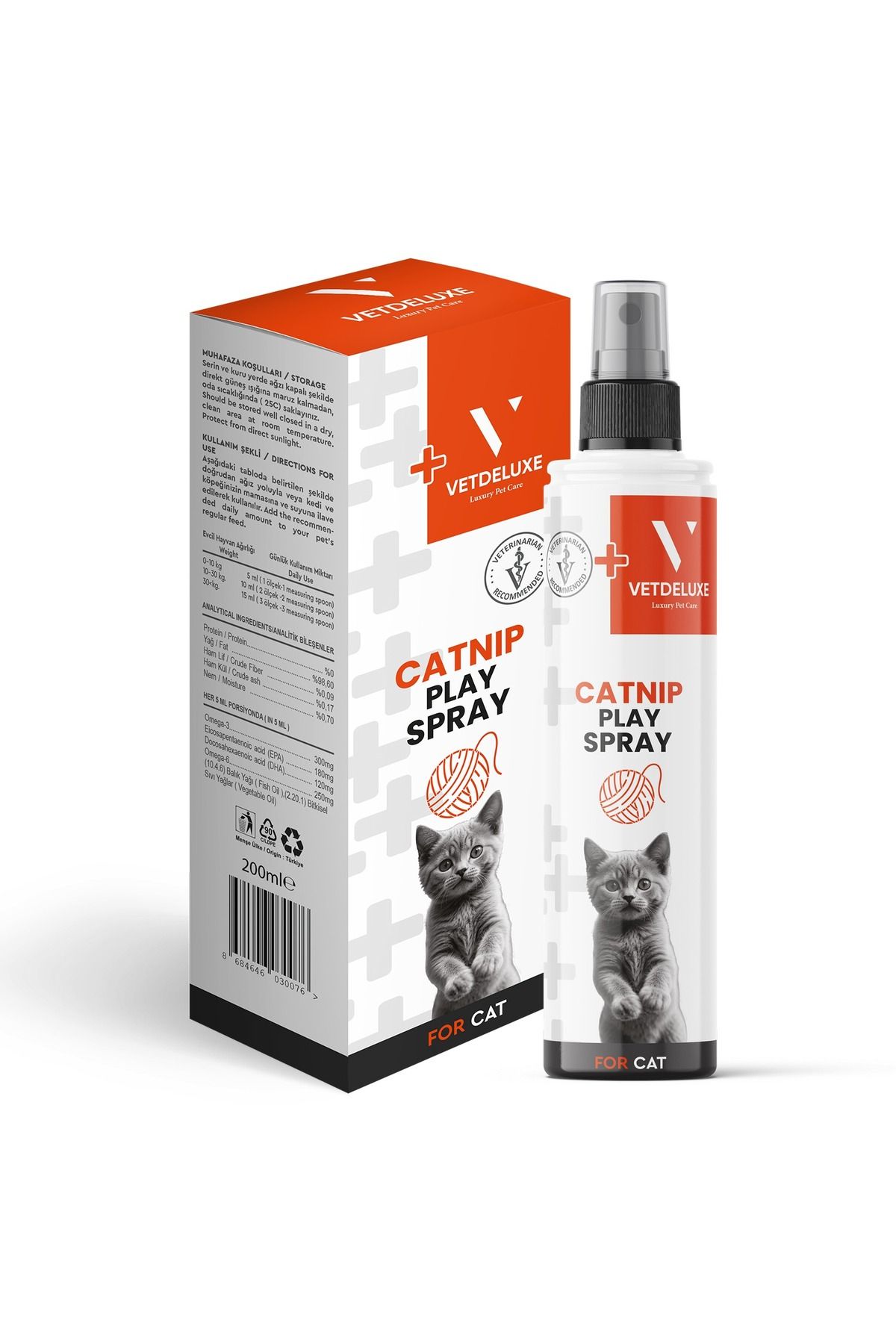 VETDELUXE Catnip Play Spray Kedi Oyun Spreyi 150 ml