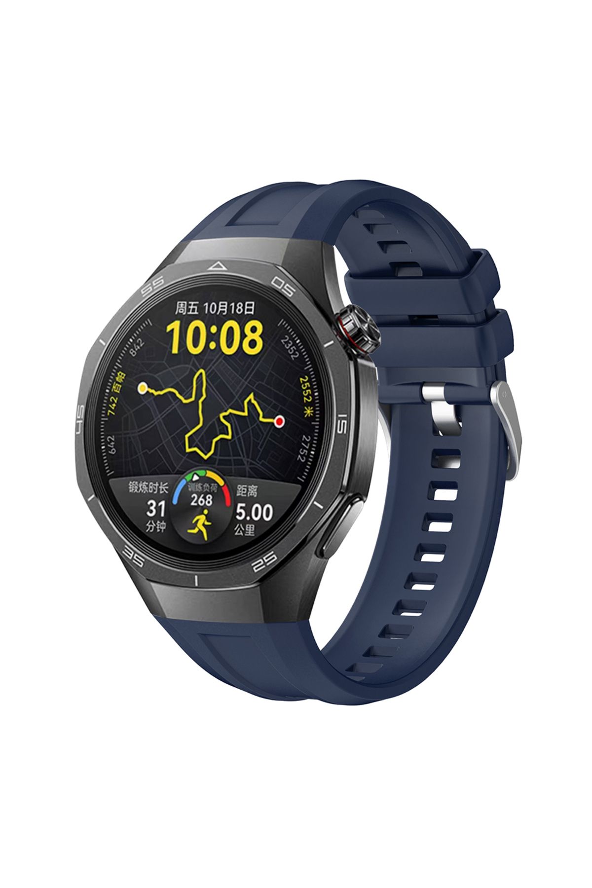 Five-online Huawei Watch GT5 Pro 46mm Yumuşak Esnek Yapılı Silikon Kordon Strap Kayış