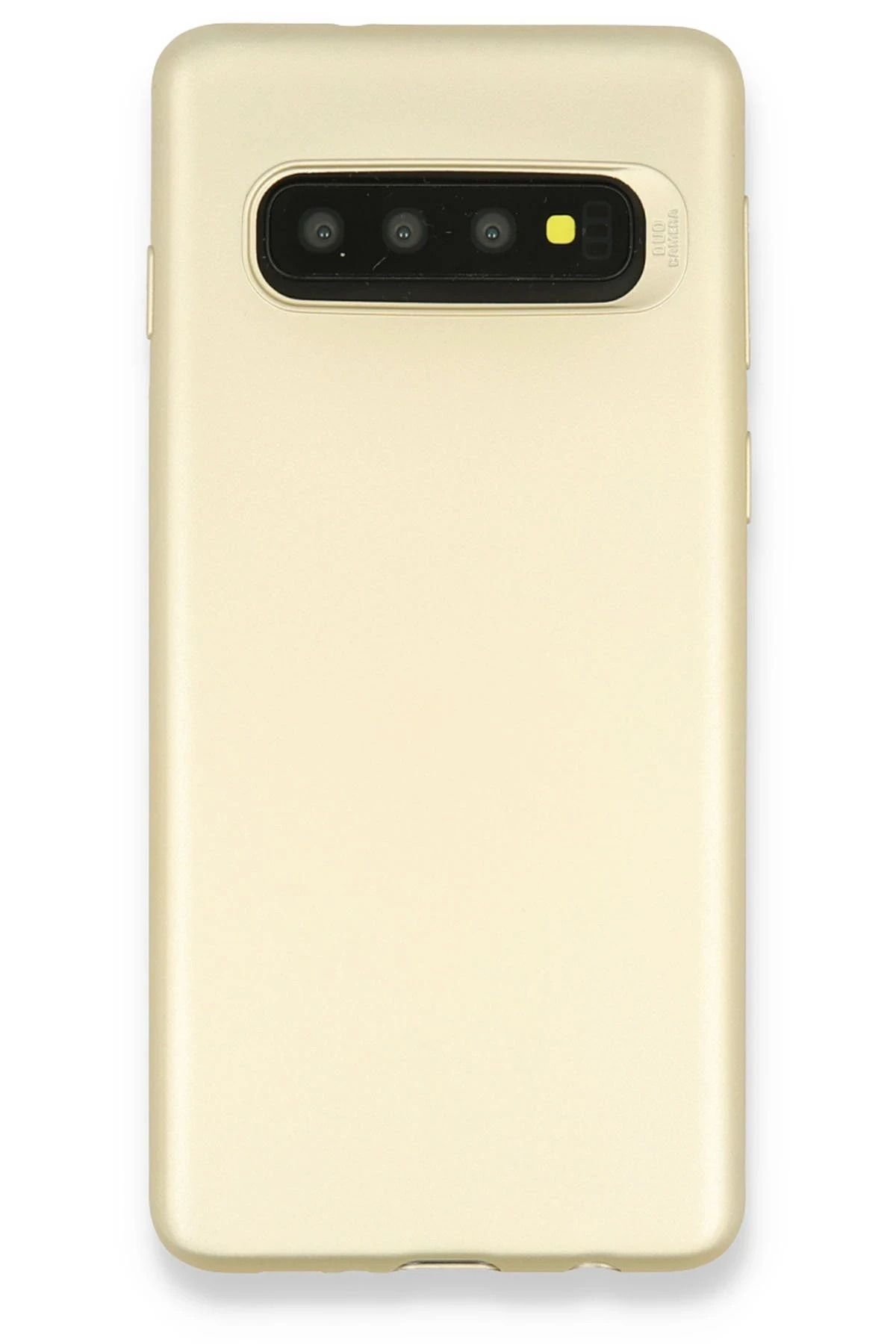 NewFace Samsung Galaxy S10 Plus Kılıf First Silikon - Gold SVLRS