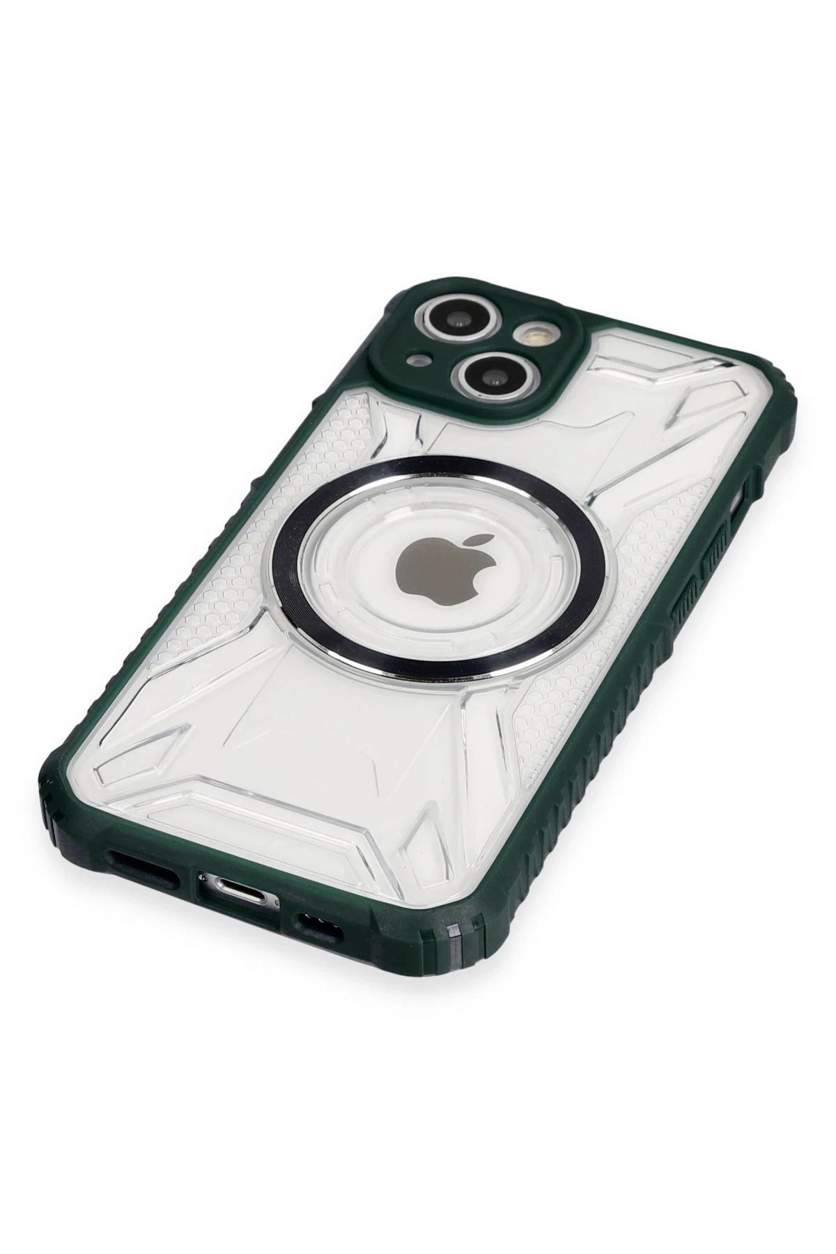 NewFace iPhone 14 Kılıf Prag Magneticsafe Kapak - Koyu Yeşil WLZOR