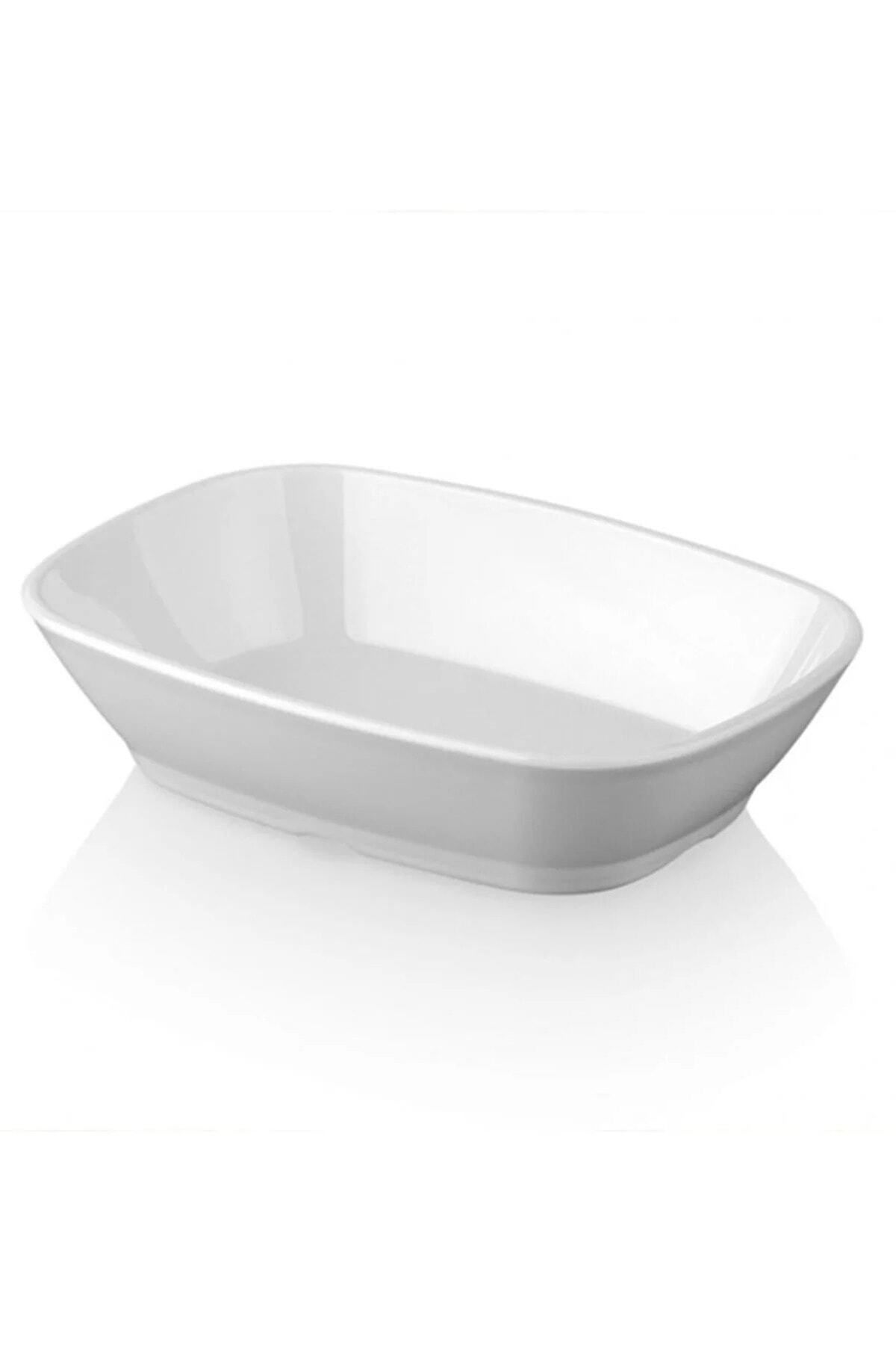 Ermiya 12 Adet Sosluk Kahvaltı Tabağı Beyaz Melamin 14x9cm Çerezlik Lokanta Tabldot Serpme Kahvaltıda Ideal
