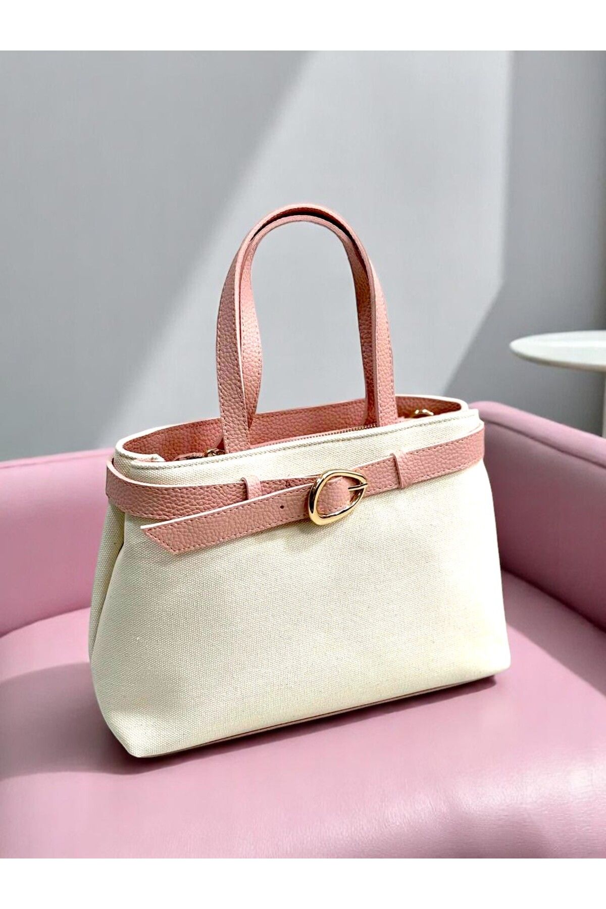 HFKY Kadın Keten Dokuma Tote Bag. El ve Omuz Çantası. RY425