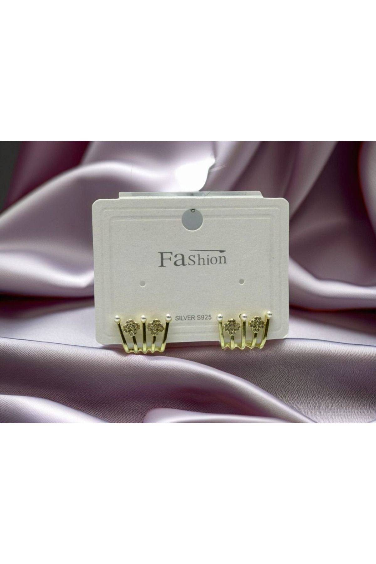 Calmea Jewellery Çelik Exclusive Renk Atmaz Garantli Faturalı Taç Küpe
