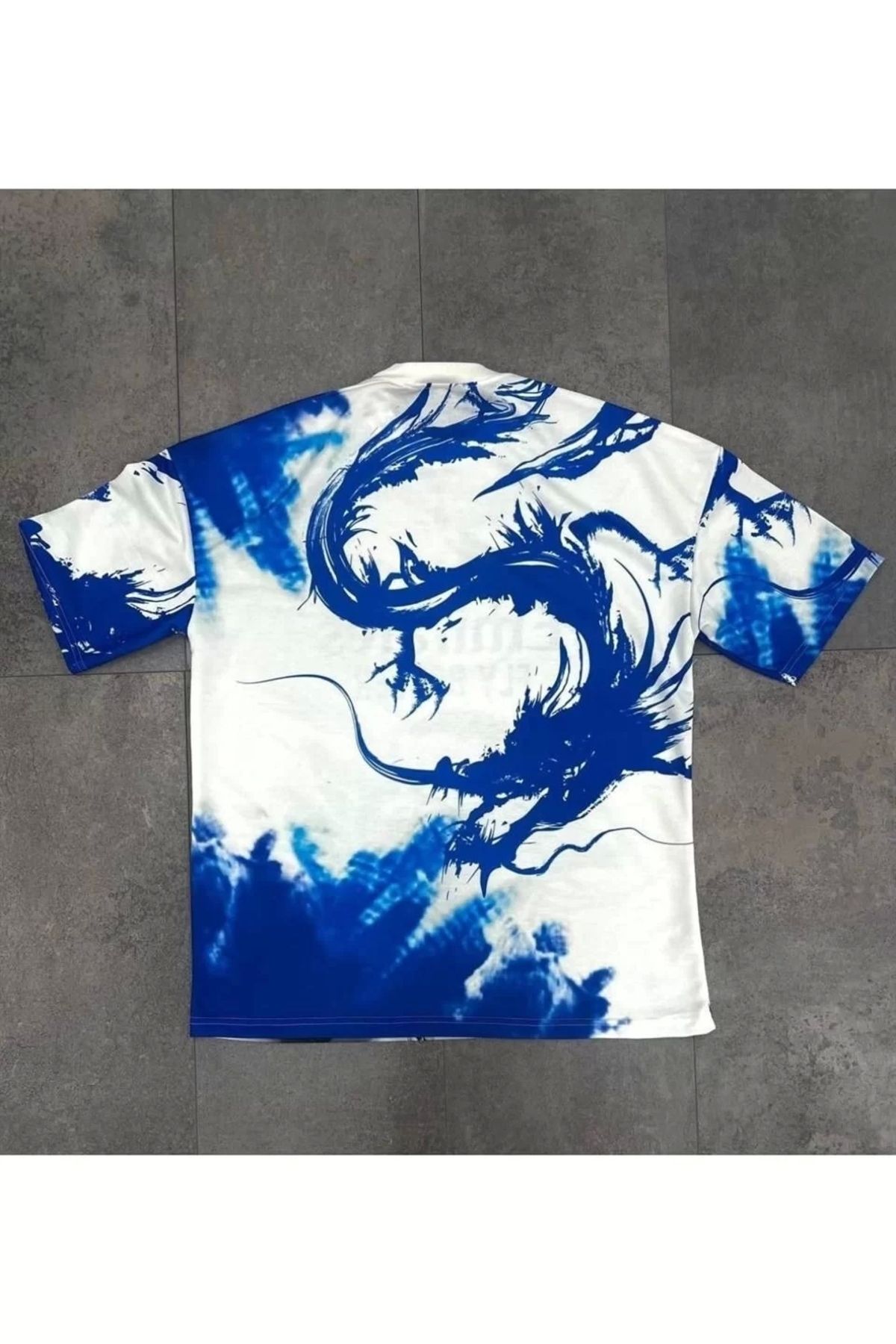 CVS Erkek Dijital Sırt Baskılı Oversize T-shirt - Beyaz