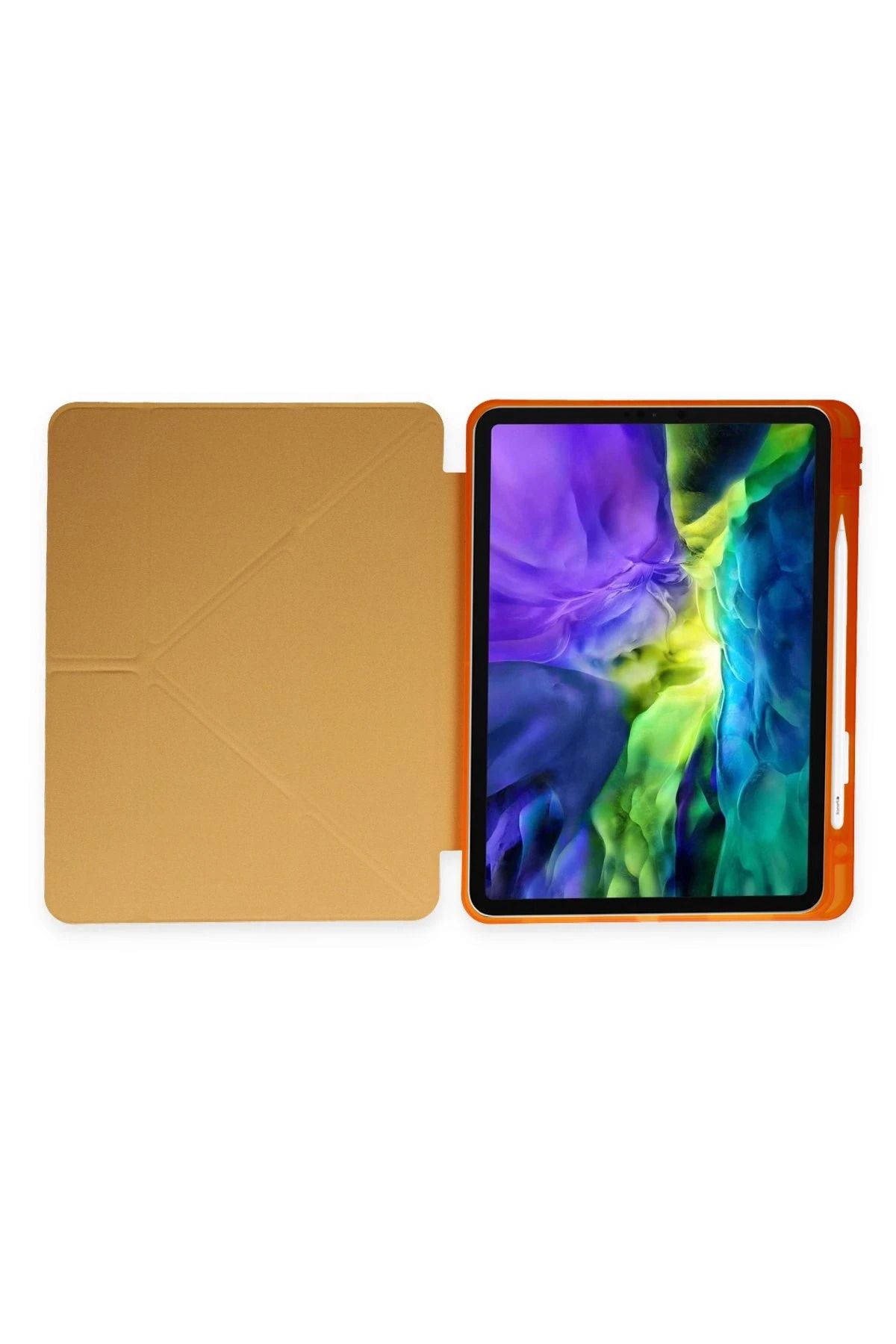 NewFace iPad Pro 11 (2018) Kılıf Kalemlikli Mars Tablet Kılıfı - Sarı NRMSA