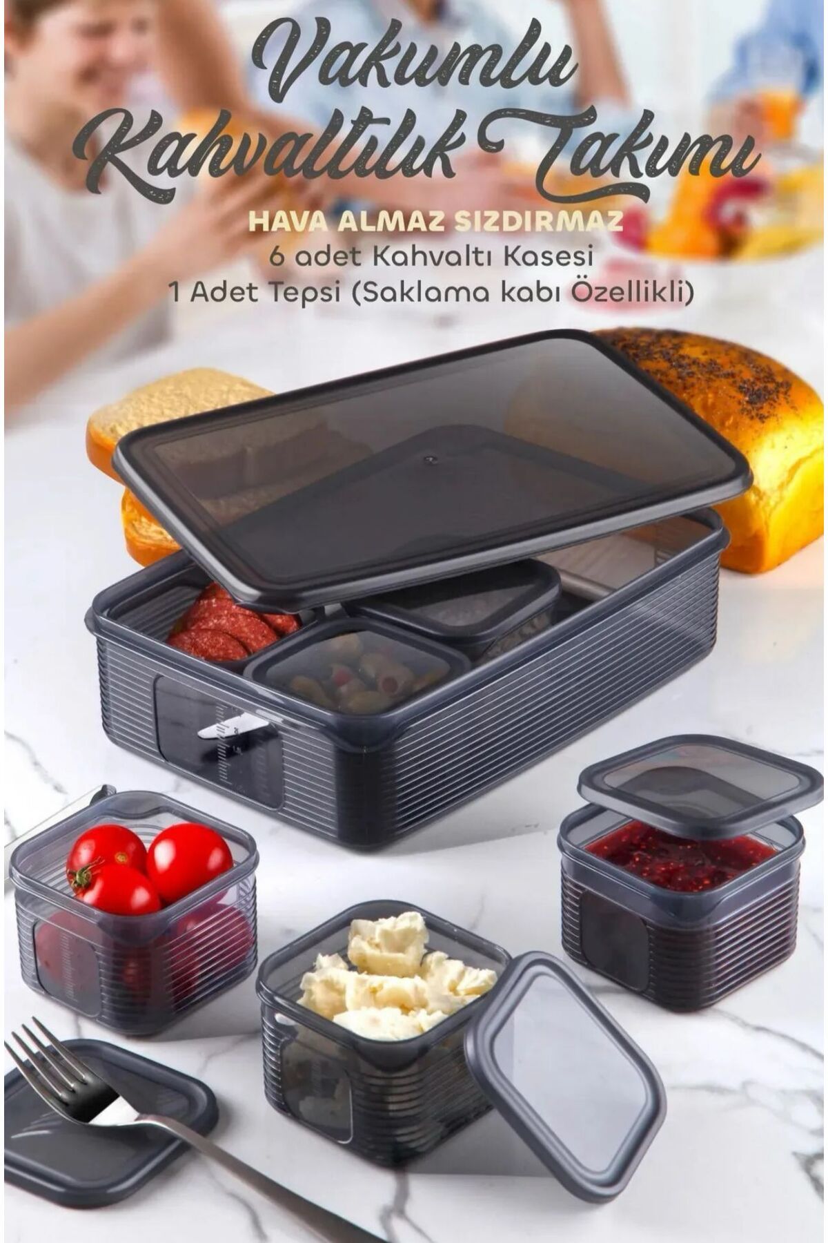 Lalisa Home 6 In 1 Sızdırmaz Saklama Kabı Seti-kahvaltı Seti