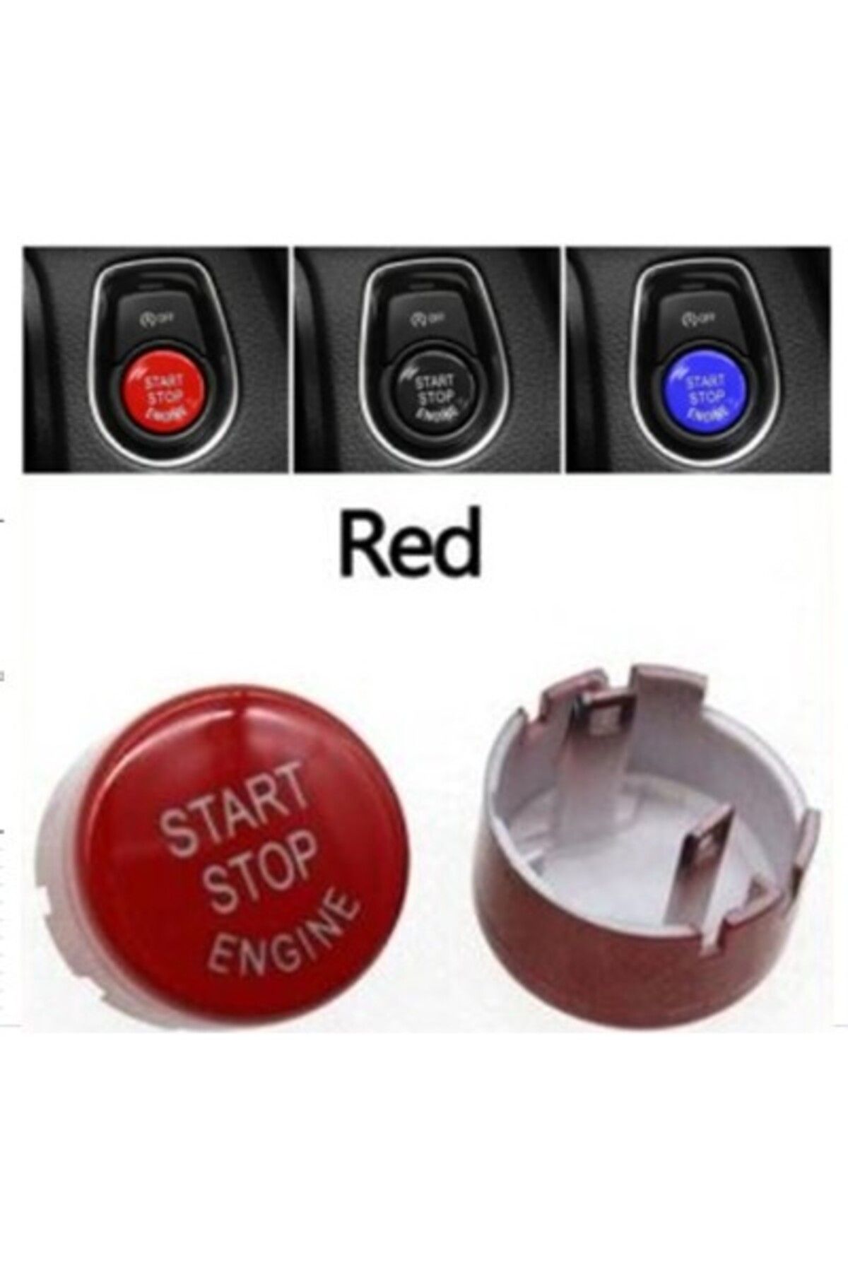 Parçadükkanda START STOP DÜĞME KAPAĞI KIRMIZI BMW F10 LCI F07 F06 F11 F12 F13 F01 LCI