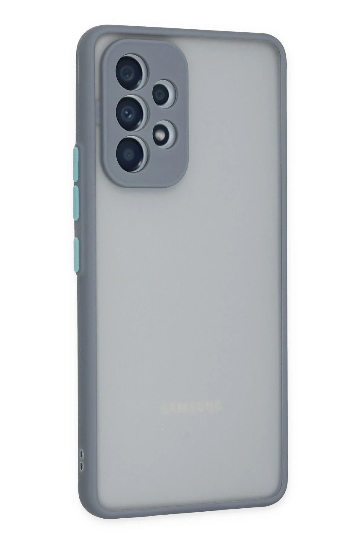 NewFace Samsung Galaxy A53 5G Kılıf Montreal Silikon Kapak - Gri WLZOR