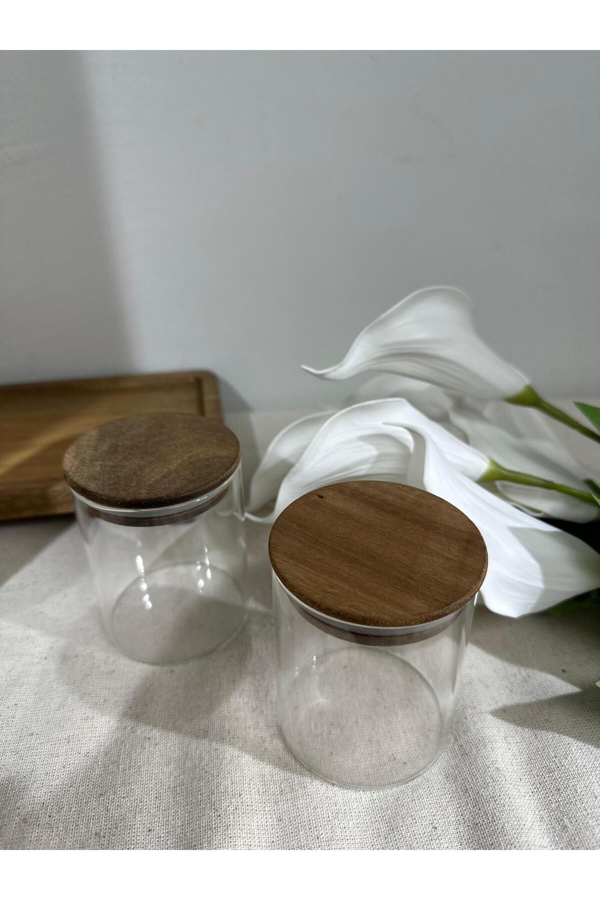 Enma Home Akasya Kapak Cam Kavanoz