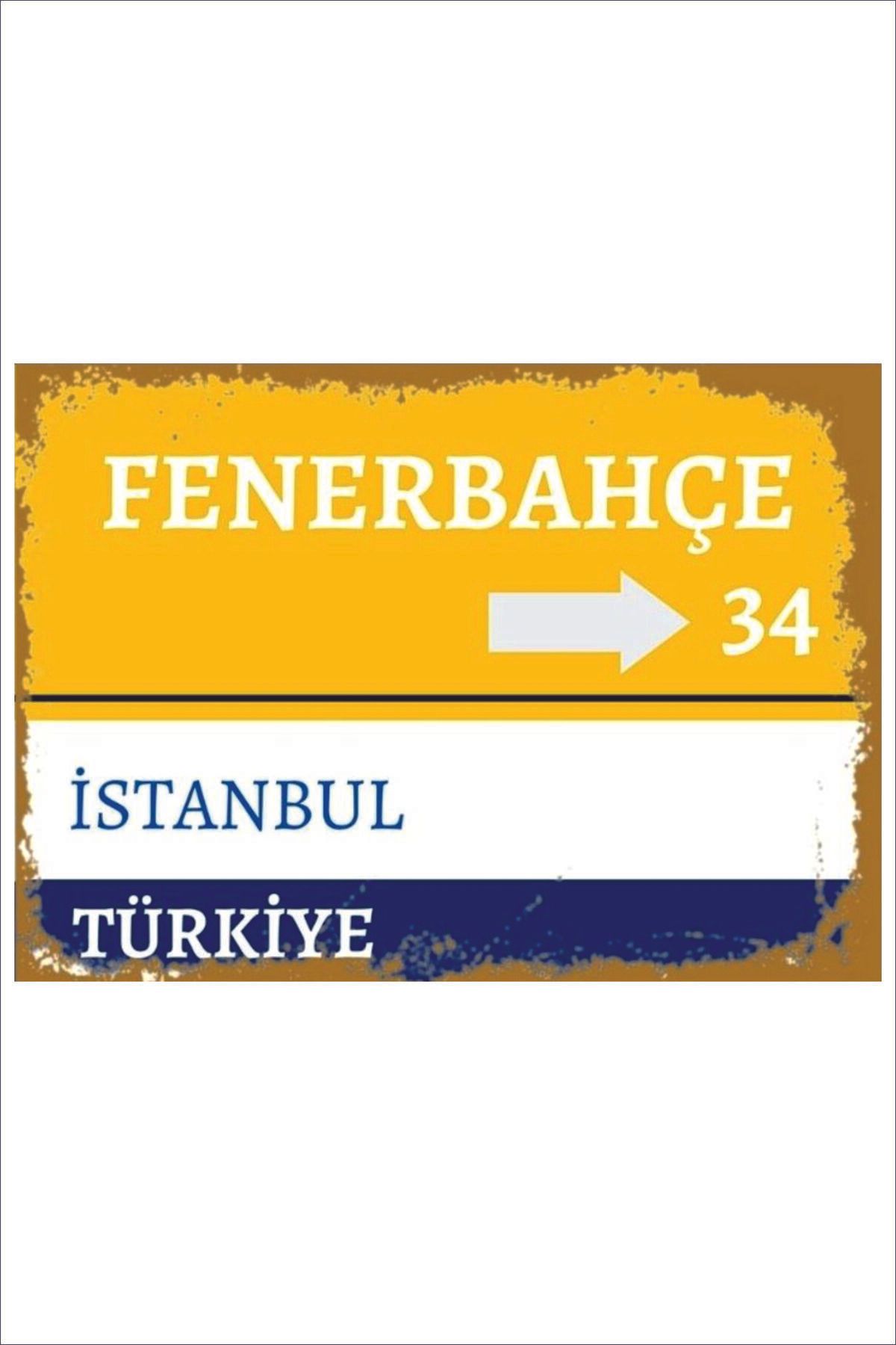 Yeni Yıldız Reklam RETRO FENERBAHÇE İSTANBUL 34 A4 VİNTAGE TABLO