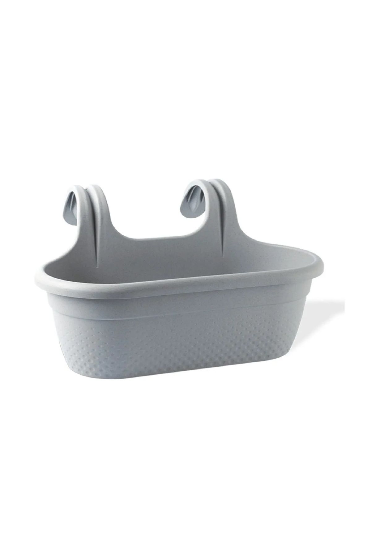 Asil Konsept 6,2 lt Askılı İnci Balkon Saksısı Plastik Saksı Çiçeklik 37 cm