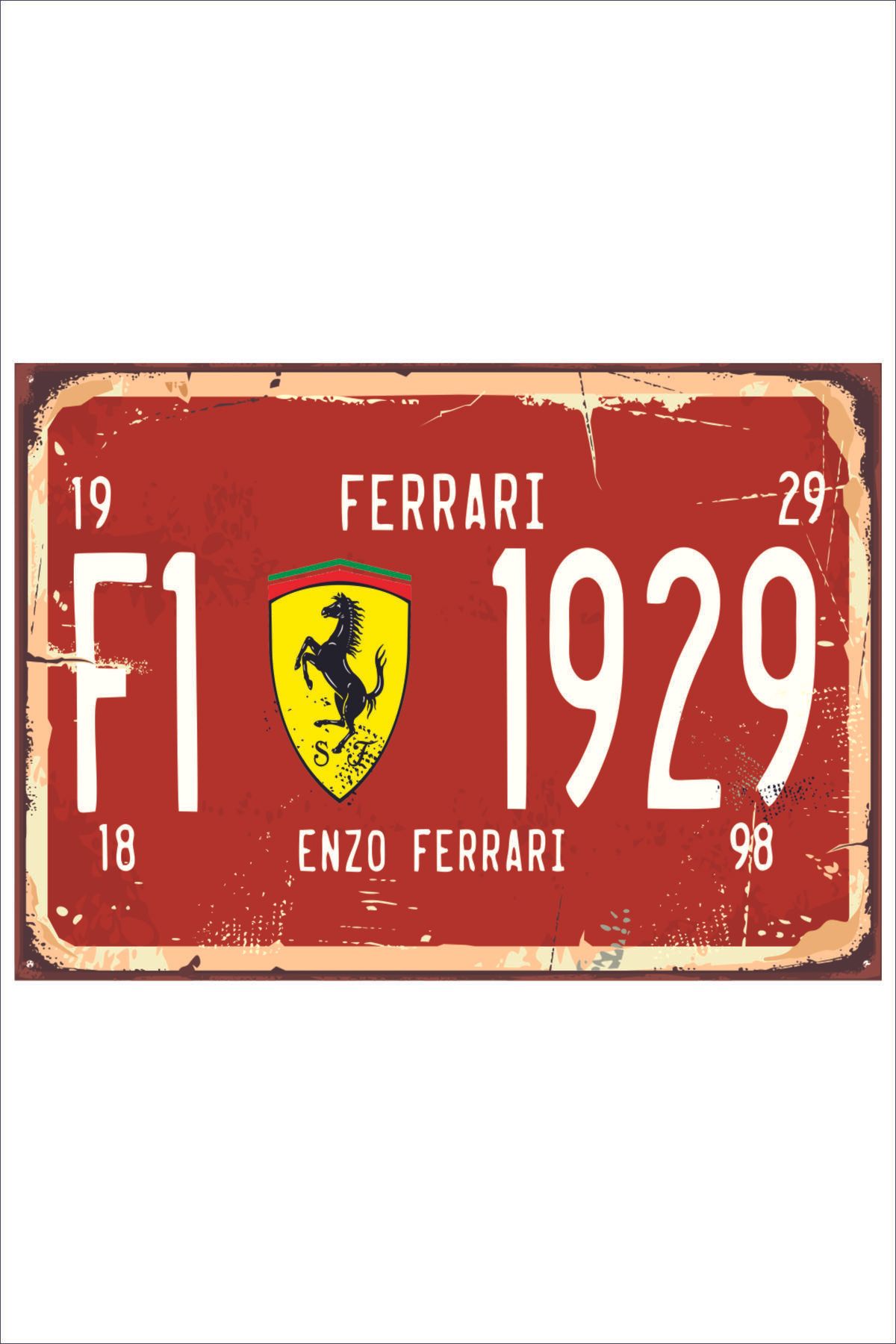 Yeni Yıldız Reklam RETRO ENZO FERRARİ VİNTAGE A4 TABLO