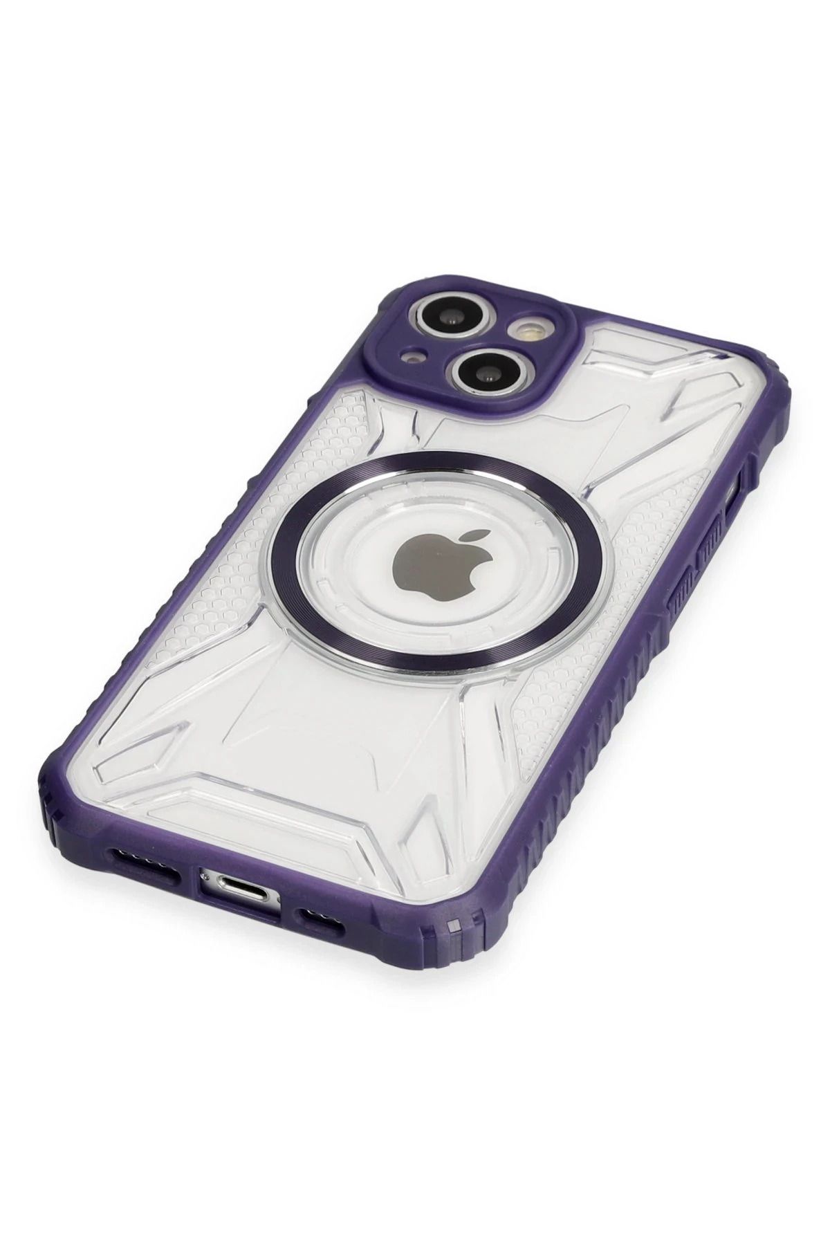 NewFace iPhone 14 Kılıf Prag Magneticsafe Kapak - Derin Mor GLSTD