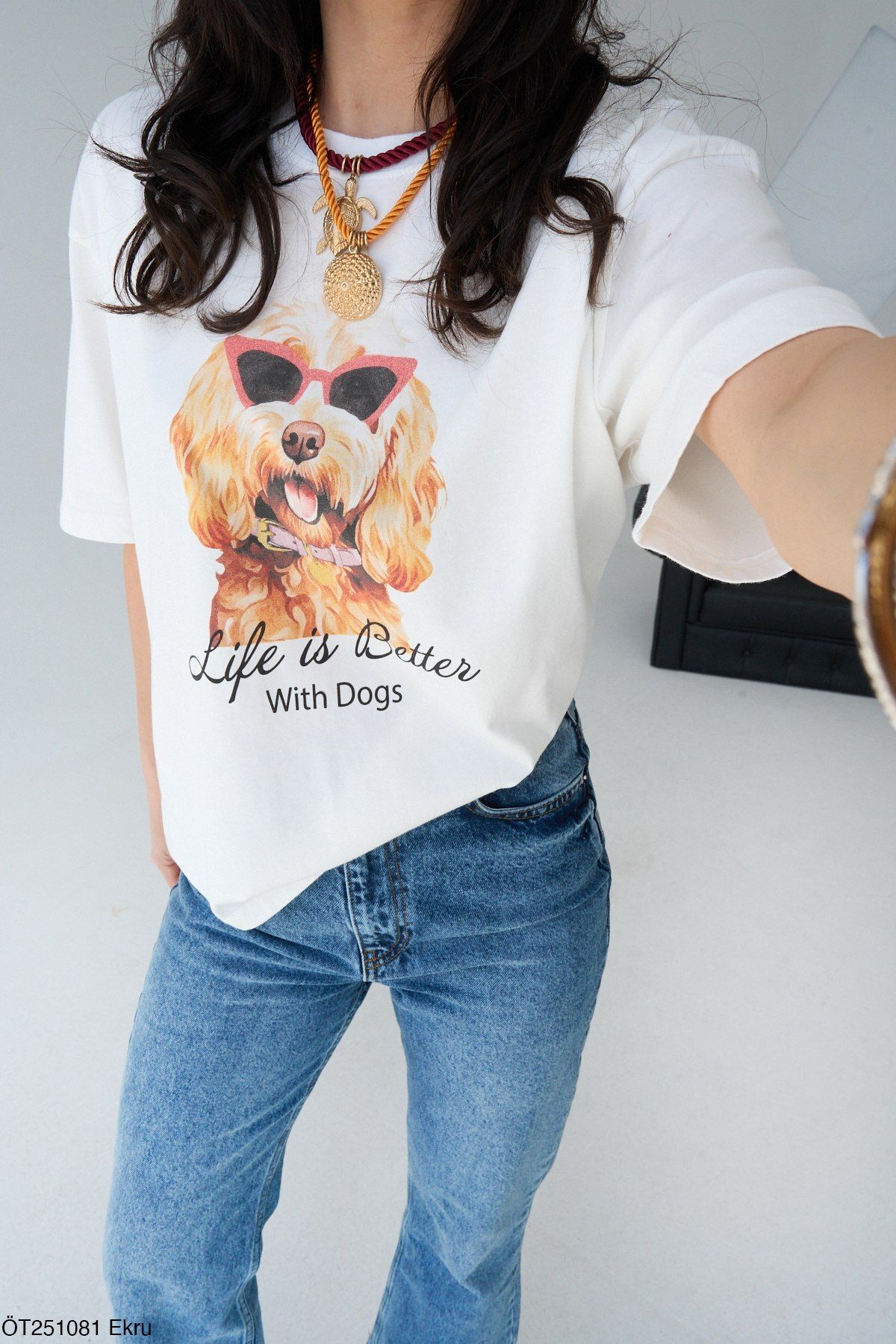 Pina Dogs baskılı tshirt
