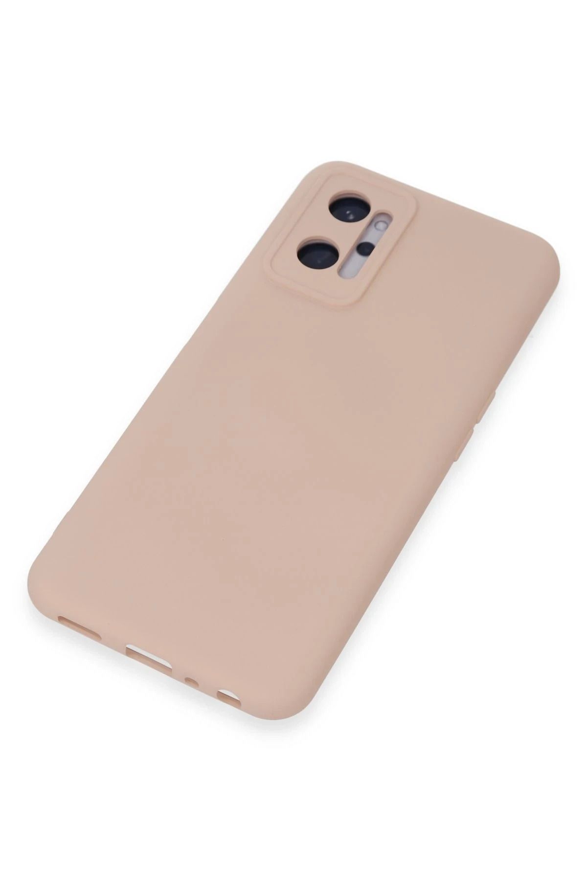 NewFace Realme 9i 4G Uyumlu Kılıf Nano içi Kadife Silikon - Pudra