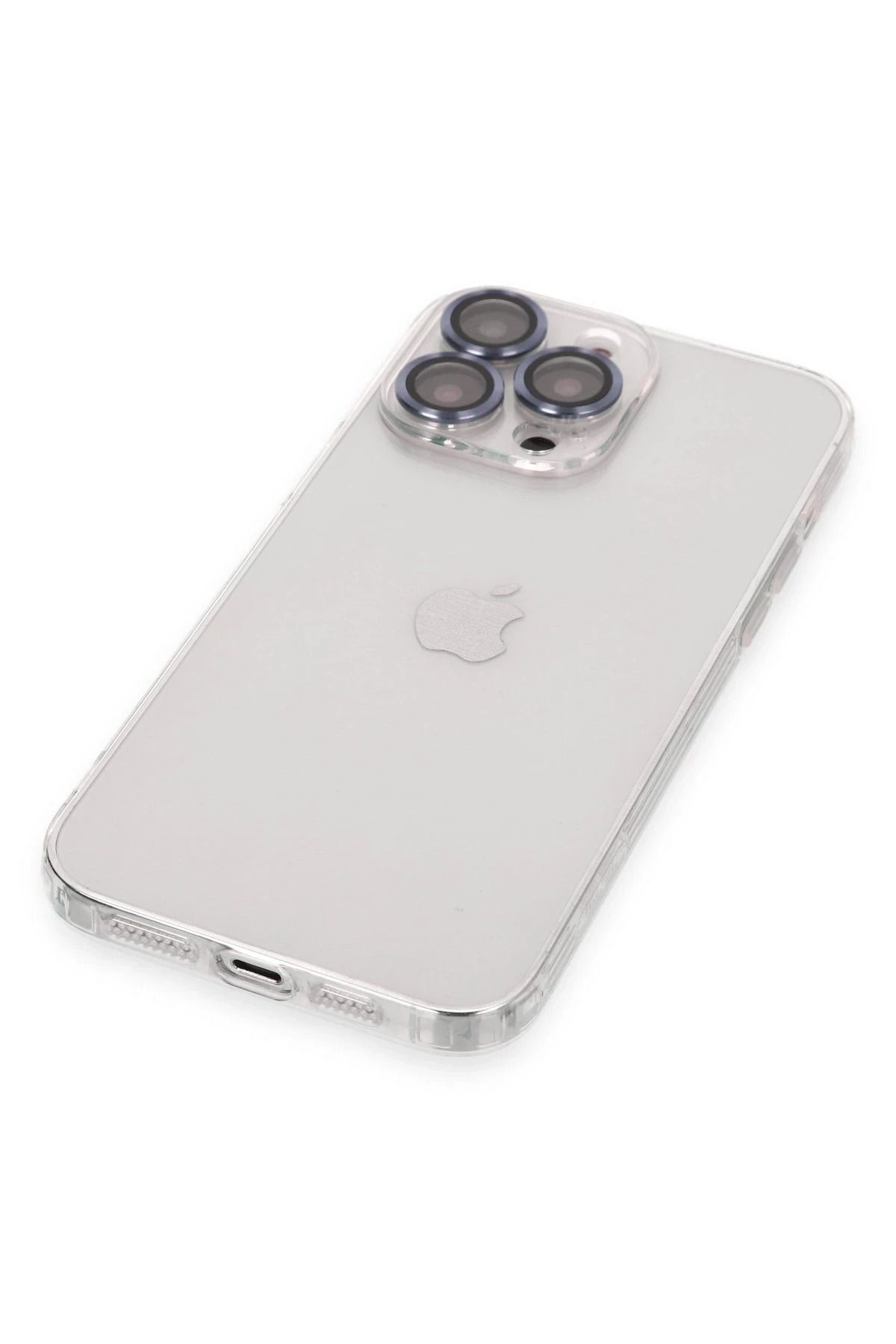 NewFace iPhone 13 Pro Max Kılıf Luko Lens Silikon - Sierra Blue GLSTD