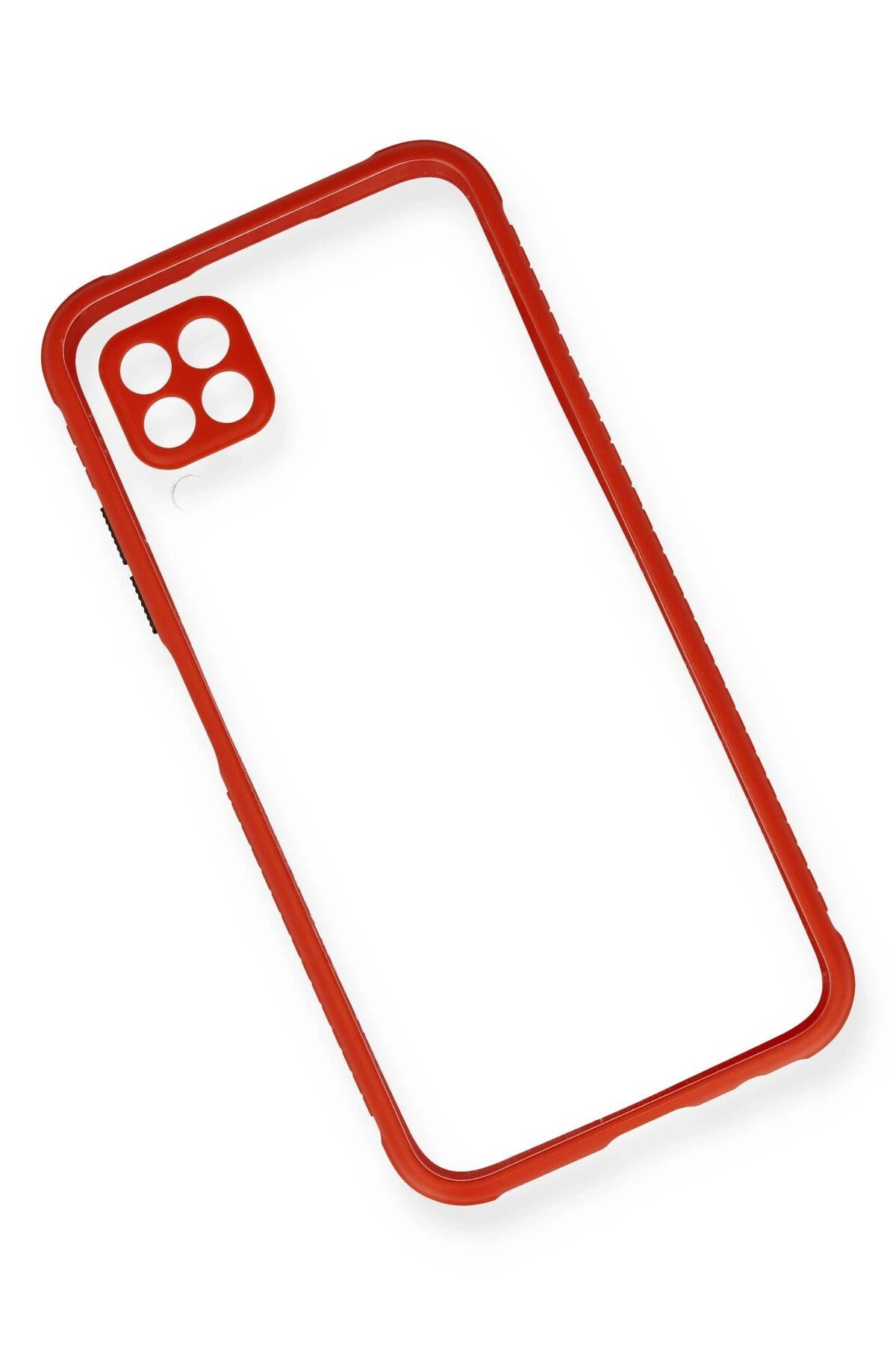 NewFace Huawei P40 Lite Kılıf Miami Şeffaf Silikon - Kırmızı WLZOR