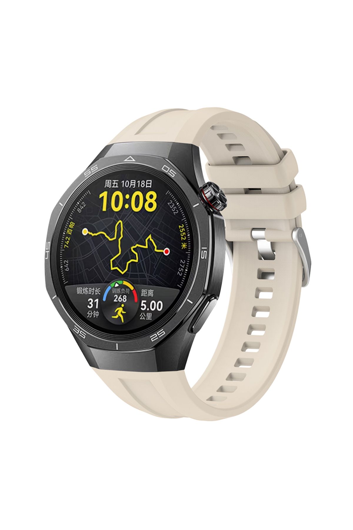 Five-online Huawei Watch GT5 Pro 46mm Yumuşak Esnek Yapılı Silikon Kordon Strap Kayış
