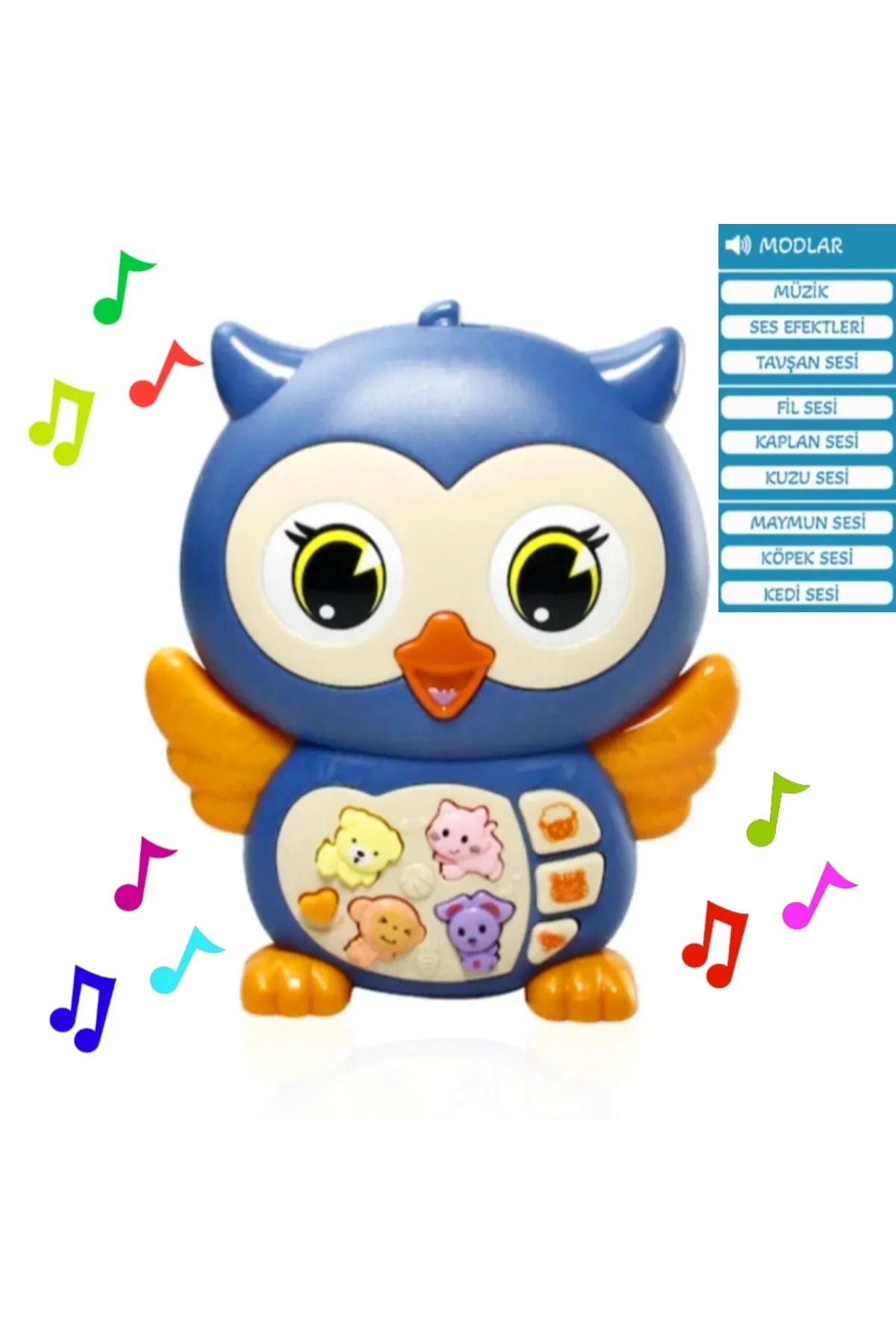 Vivaverse Işıklı ve Müzikli Baykuş Eğitici Bebek Piyanosu