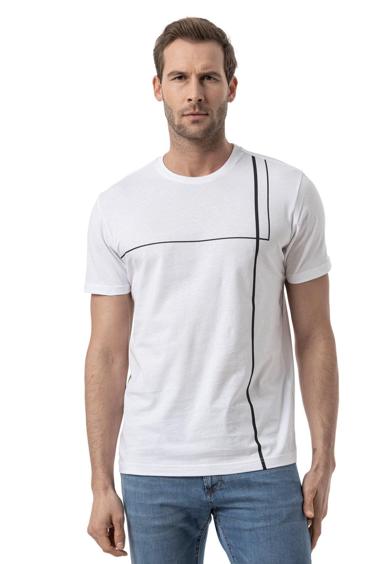 rugatchi Baskılı Bisiklet Yaka T-Shirt