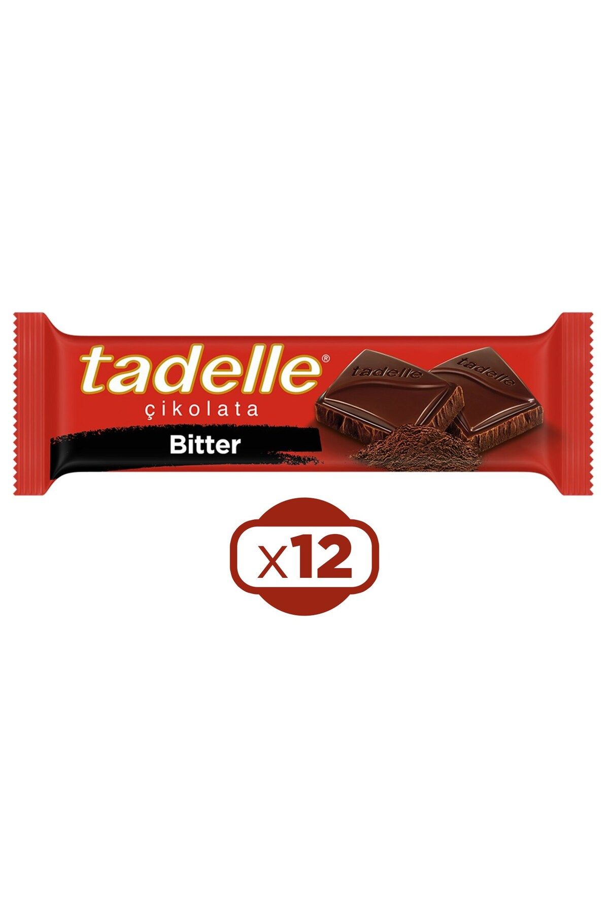 Tadelle Bitter Tablet Çikolata 30 gr x 12 Adet
