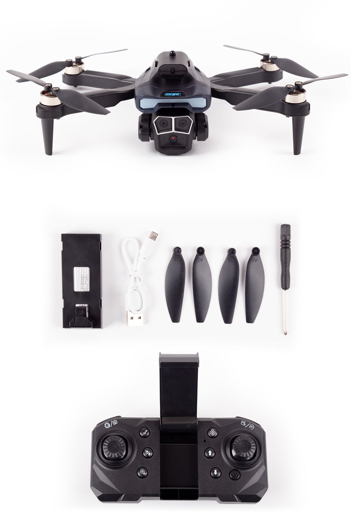 Hubsan Sk007 3 Kameralı ve Engel Sensörlü Fırçasız Motorlu Drone