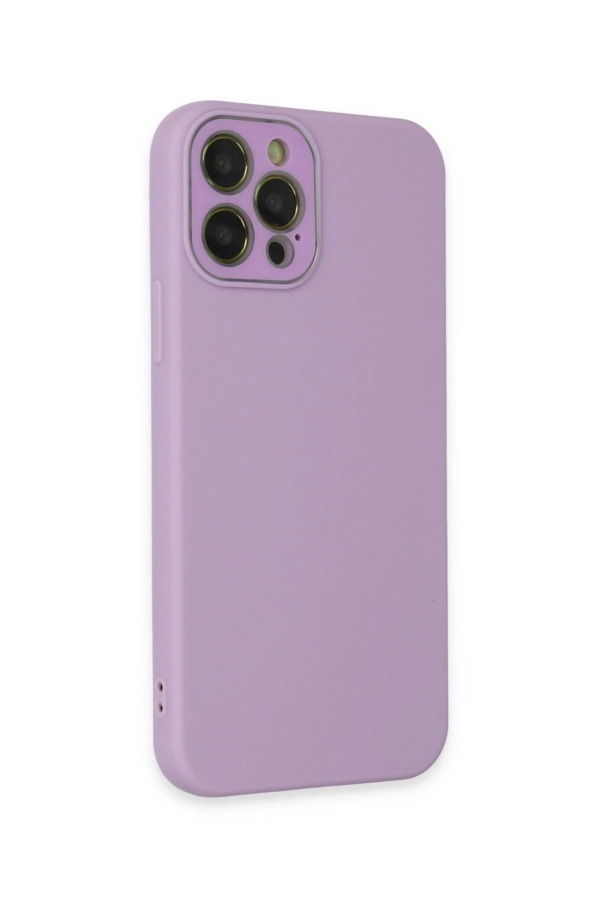 NewFace iPhone 12 Pro Kılıf Lansman Glass Kapak - Lila NRMSA