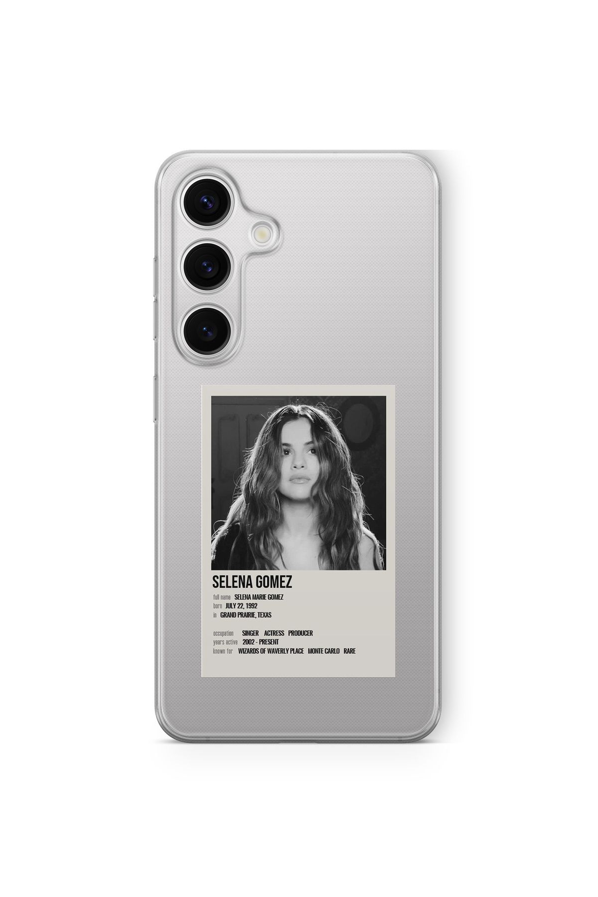 Space Star Samsung Galaxy A16 Uyumlu Selena Gomez Poster Tasarım Baskılı Şeffaf Kılıf