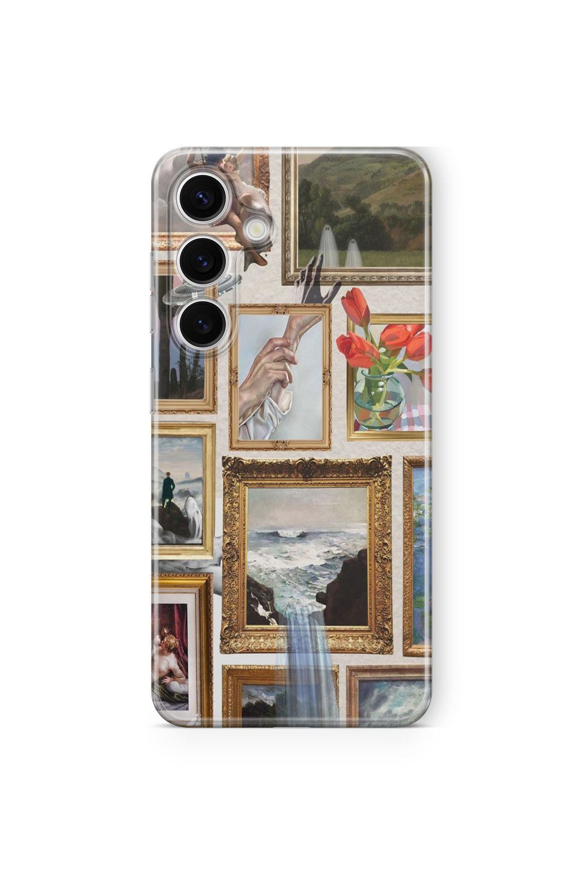 Space Star Samsung Galaxy A04s Uyumlu Antik Sanat Tasarım Baskılı Şeffaf Kılıf