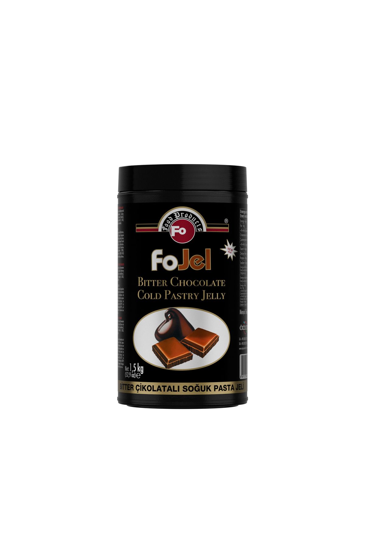 FO Bitter Çikolata Aromalı Soğuk Pasta Jeli 1,5 Kg