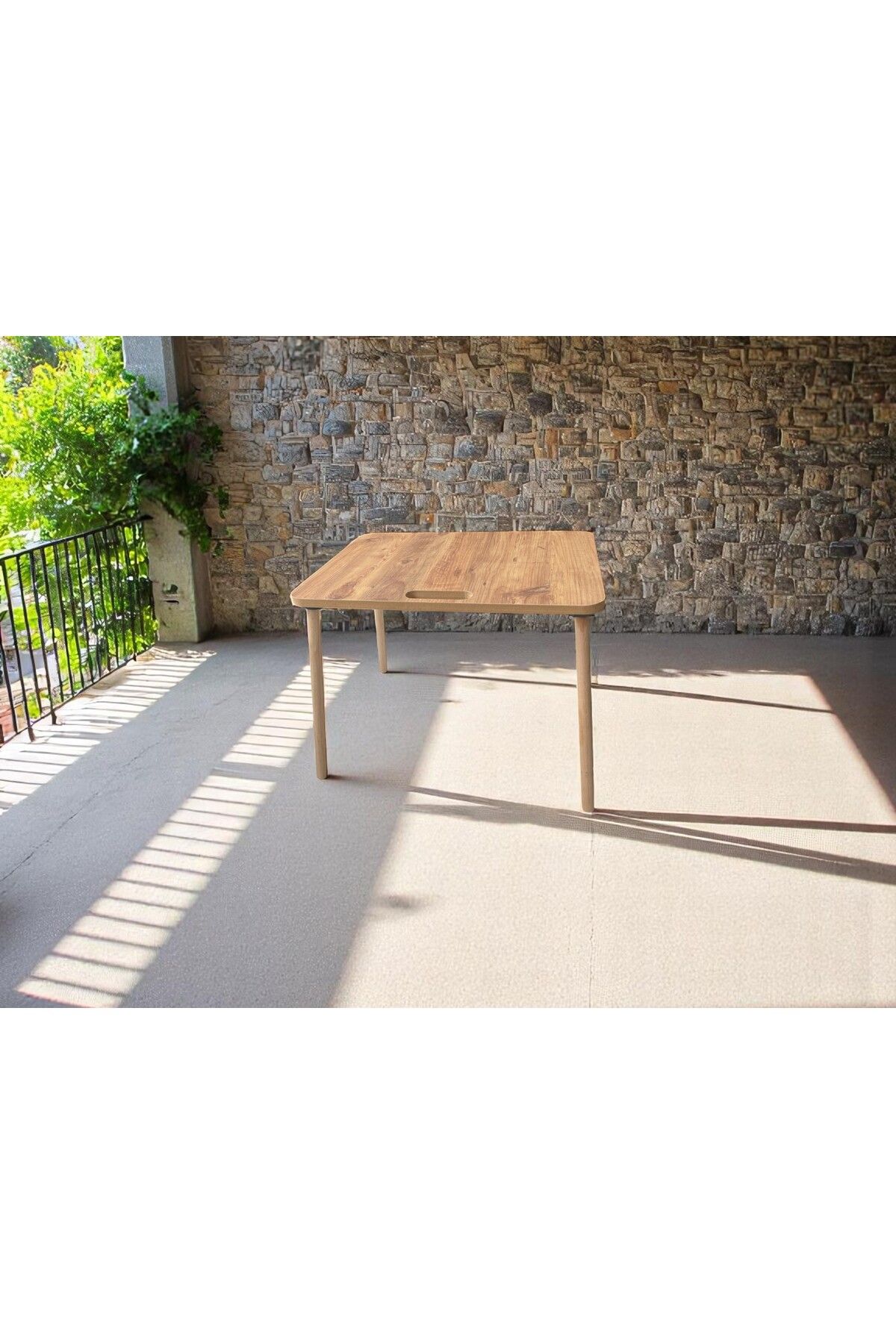 Tooall Katlanır Kamp Masası Portatif Mdf Bahçe Balkon Piknik Sehpası 60x45 Yüksek Kalite