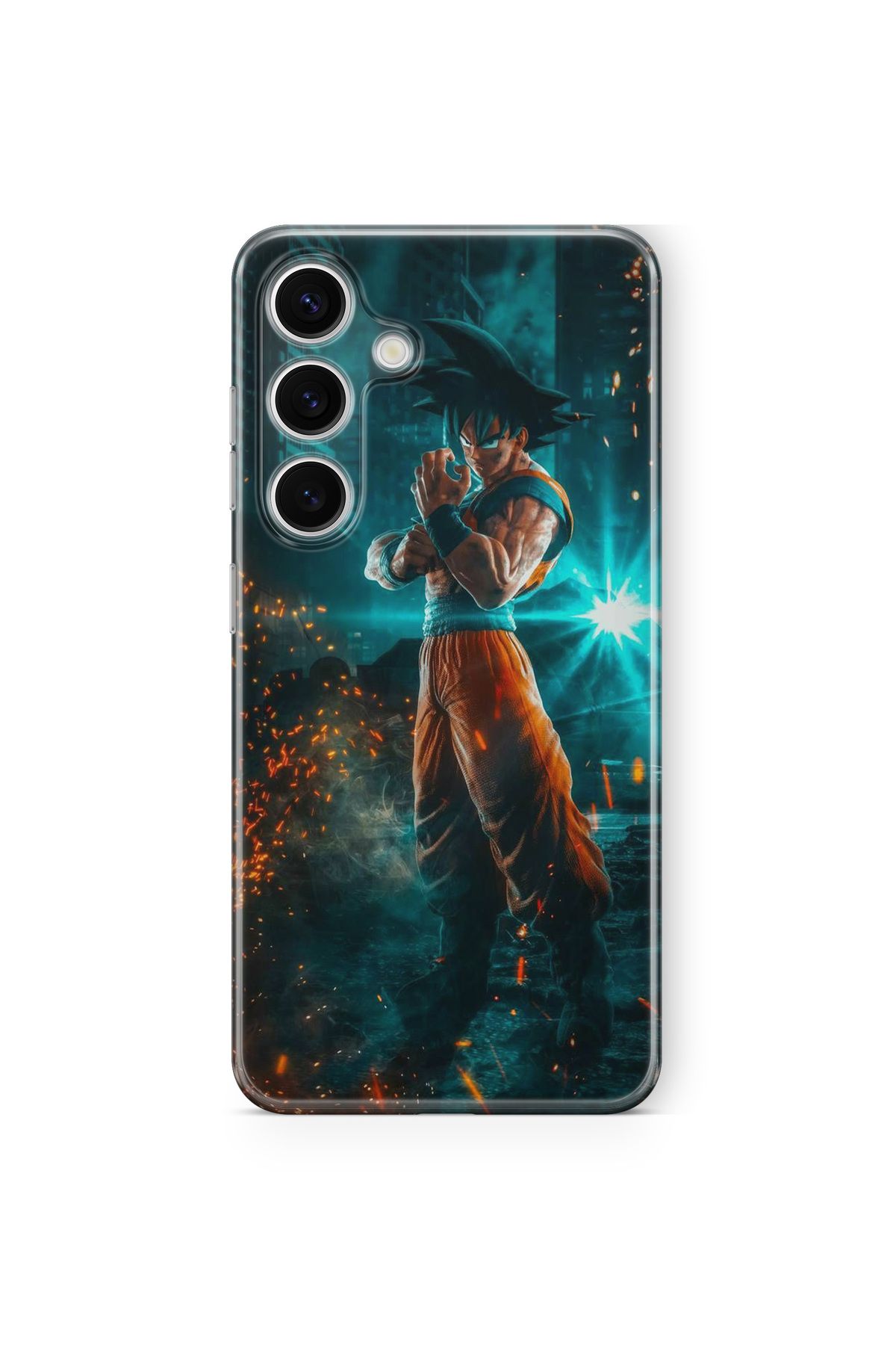 Space Star Samsung Galaxy A14 Uyumlu Goku Tasarım Baskılı Şeffaf Kılıf
