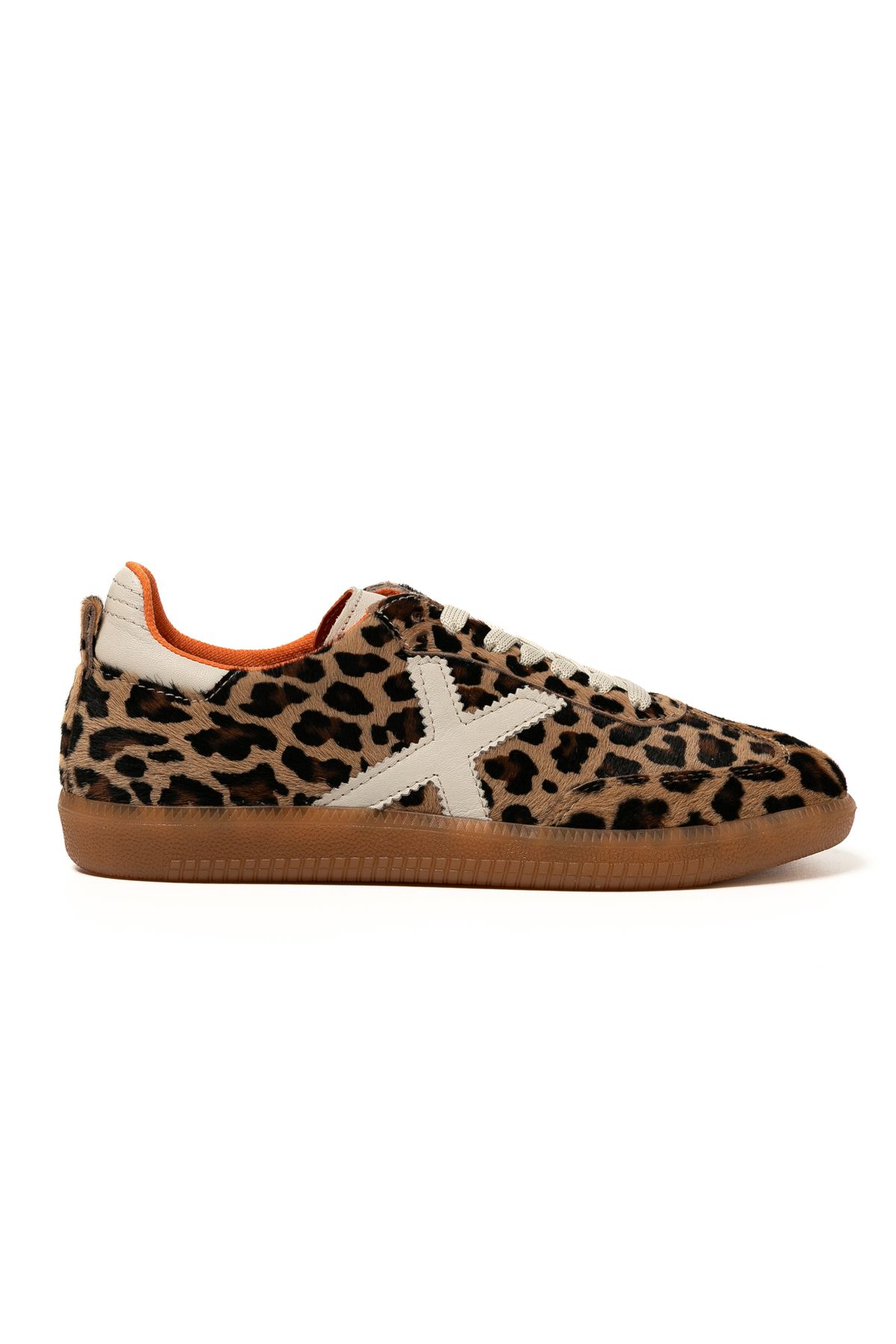 John May Kadın / Kız Sneaker ( Günlük) RC-25Y-088-M-VADE-TAY John May Tay Tüyü Leopar Süet-Bej Deri