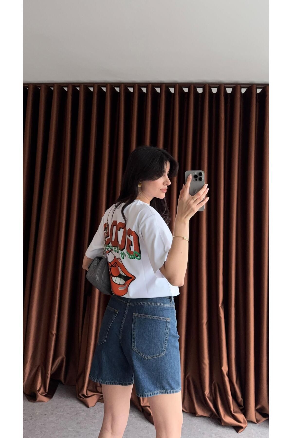 HAZELANNA GCDS Beyaz Tshirt