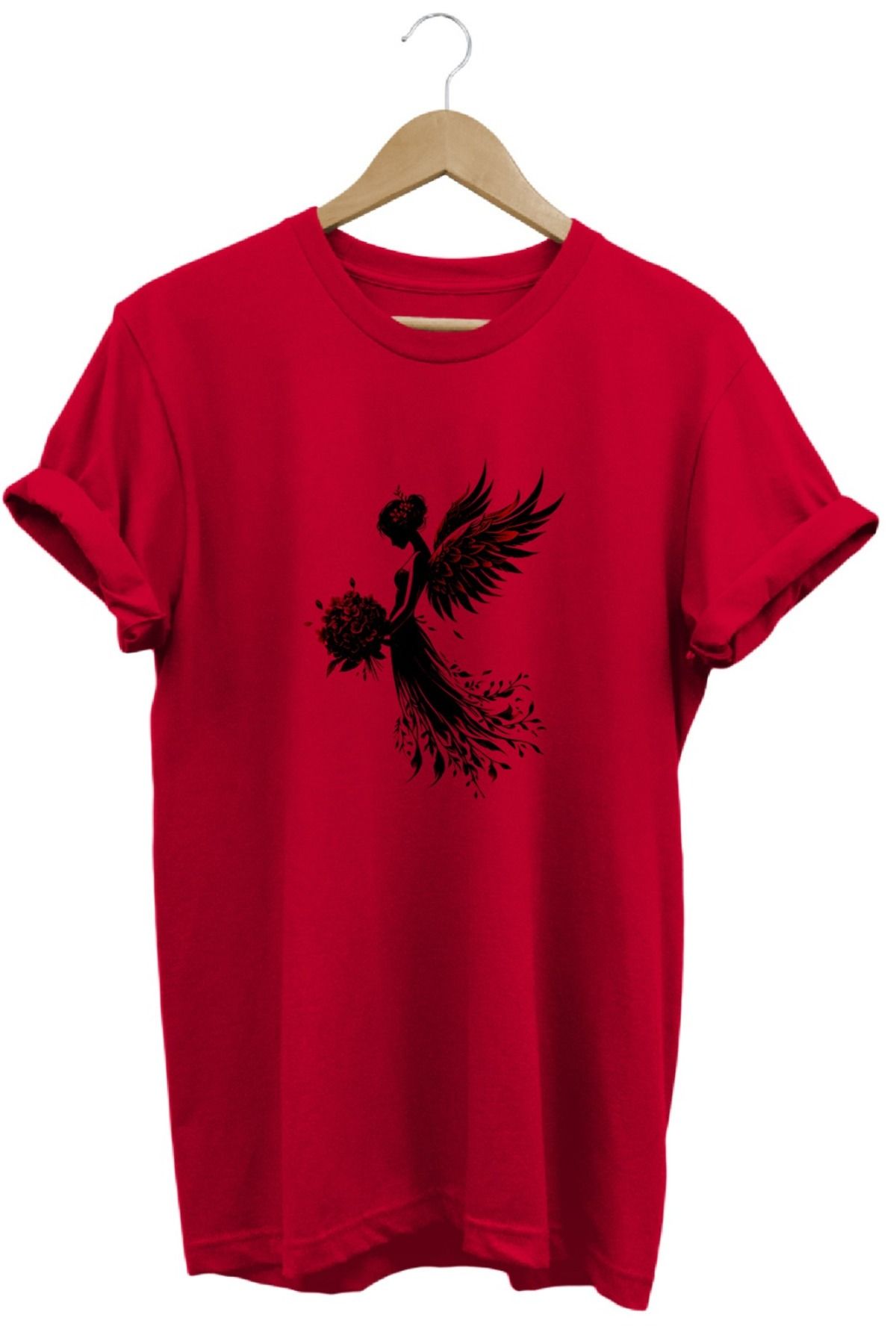 joyyfashion Peri Baskılı Tişört