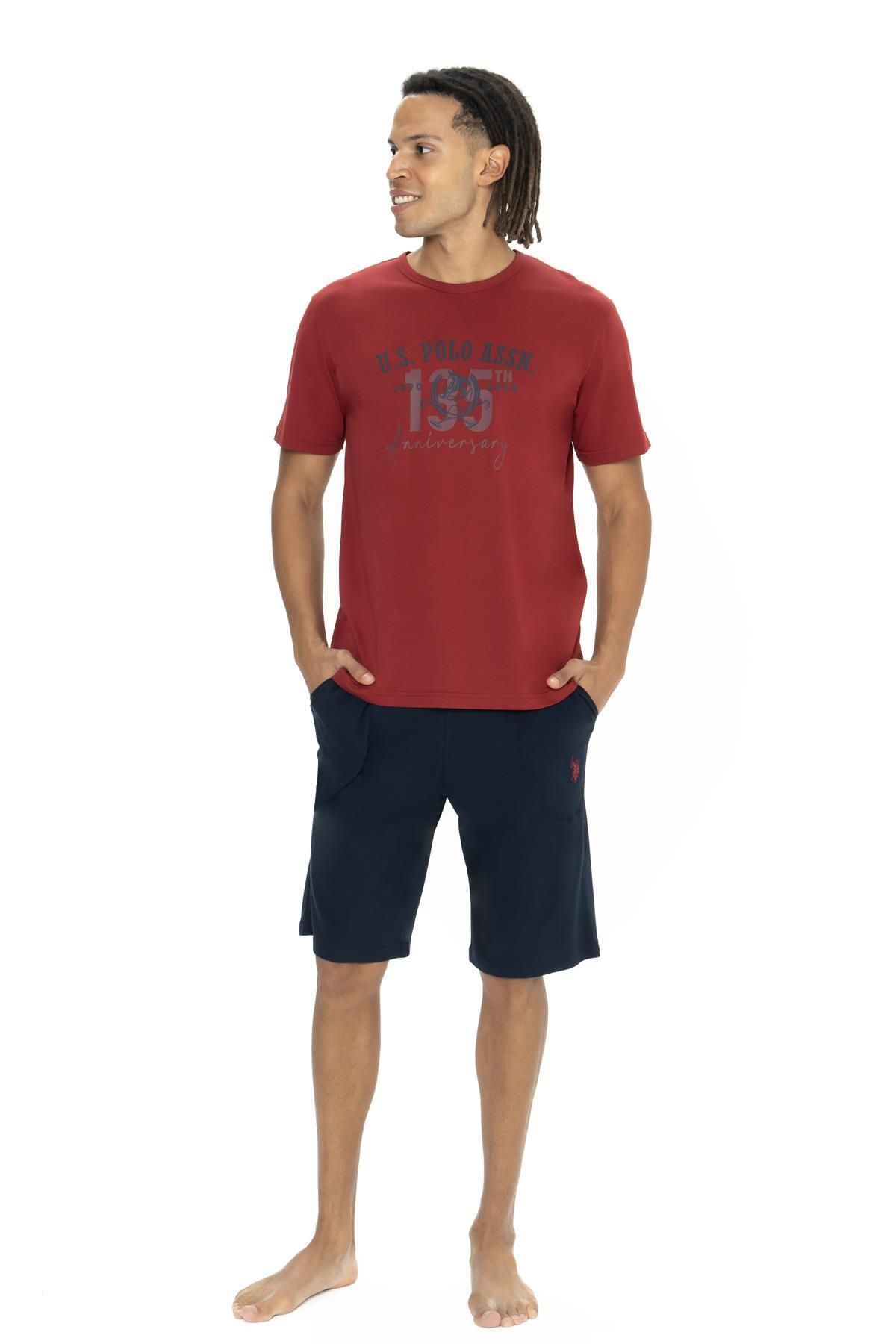 U.S. Polo Assn. U.S. Polo Erkek T-shirt ve Cepli Şort Takım, Kısakol, Bisiklet Yaka, Cep Detaylı
