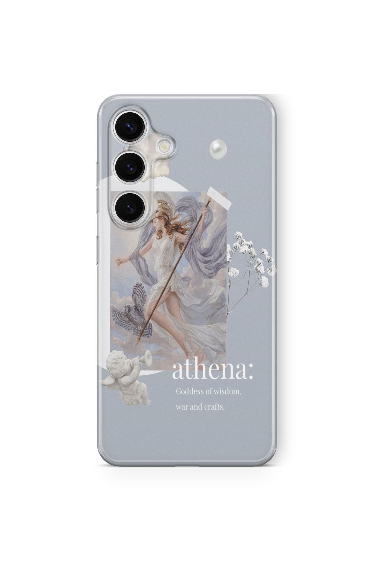 Space Star Samsung Galaxy A25 Uyumlu Athena Tasarım Baskılı Şeffaf Kılıf