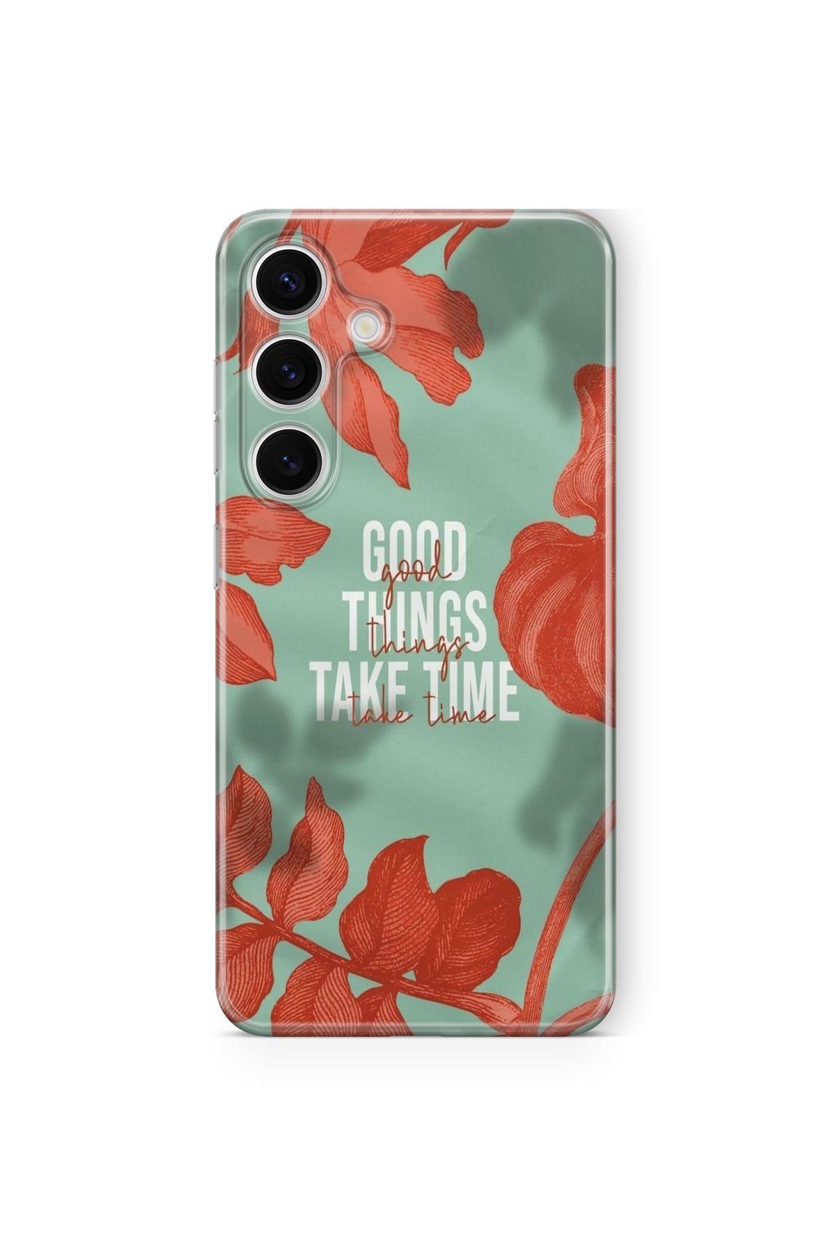 Space Star Samsung Galaxy M14 Uyumlu Good Things Take Time Tasarım Baskılı Şeffaf Kılıf