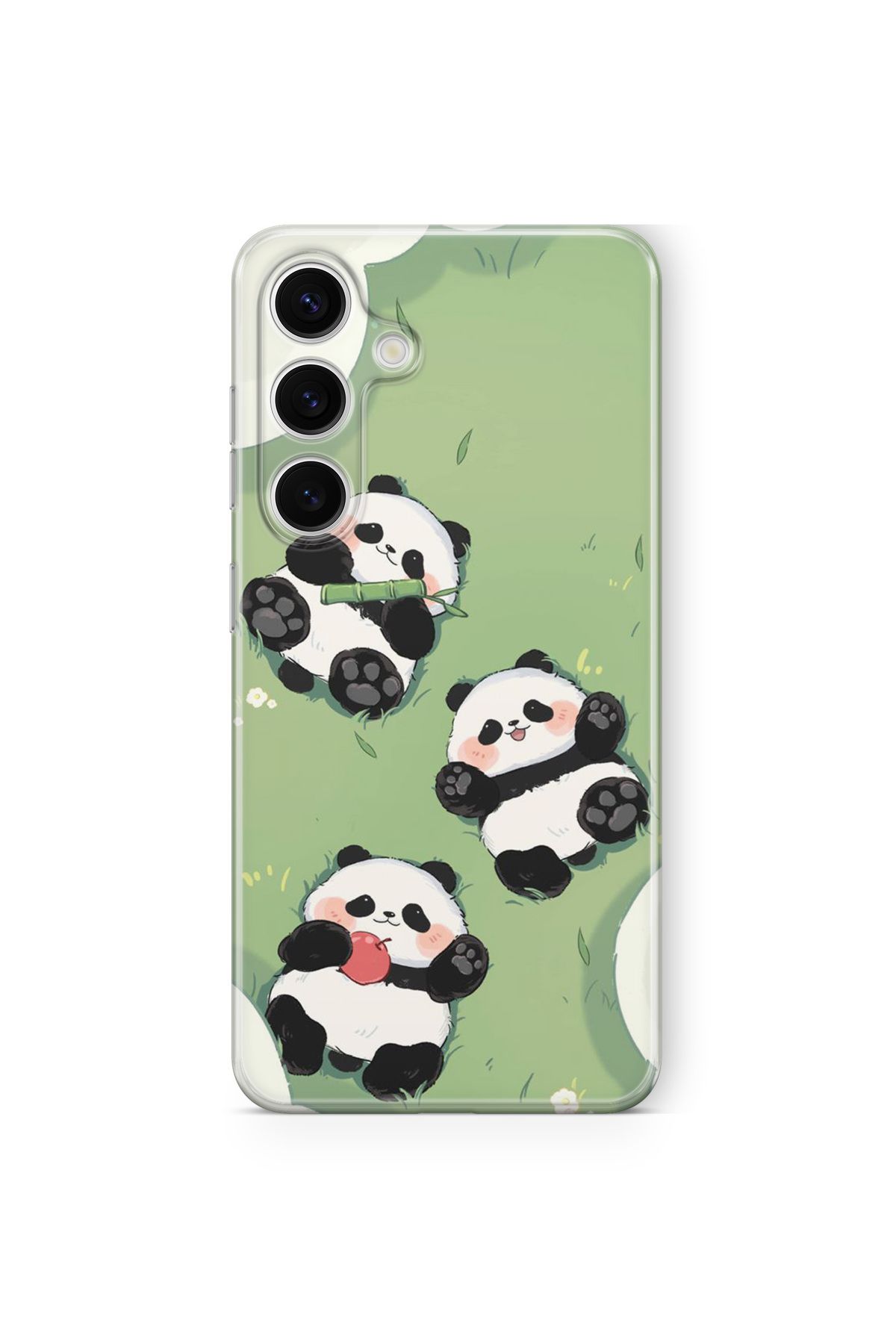 Space Star Samsung Galaxy A05S Uyumlu Panda Tasarım Baskılı Şeffaf Kılıf