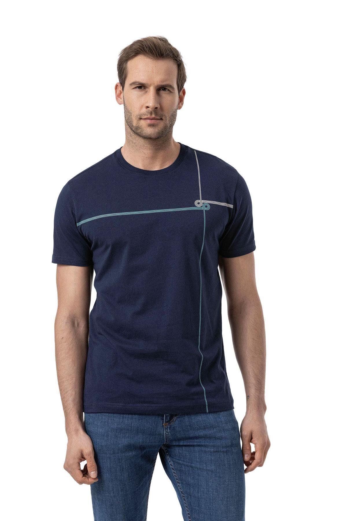 rugatchi Baskılı Bisiklet Yaka T-Shirt