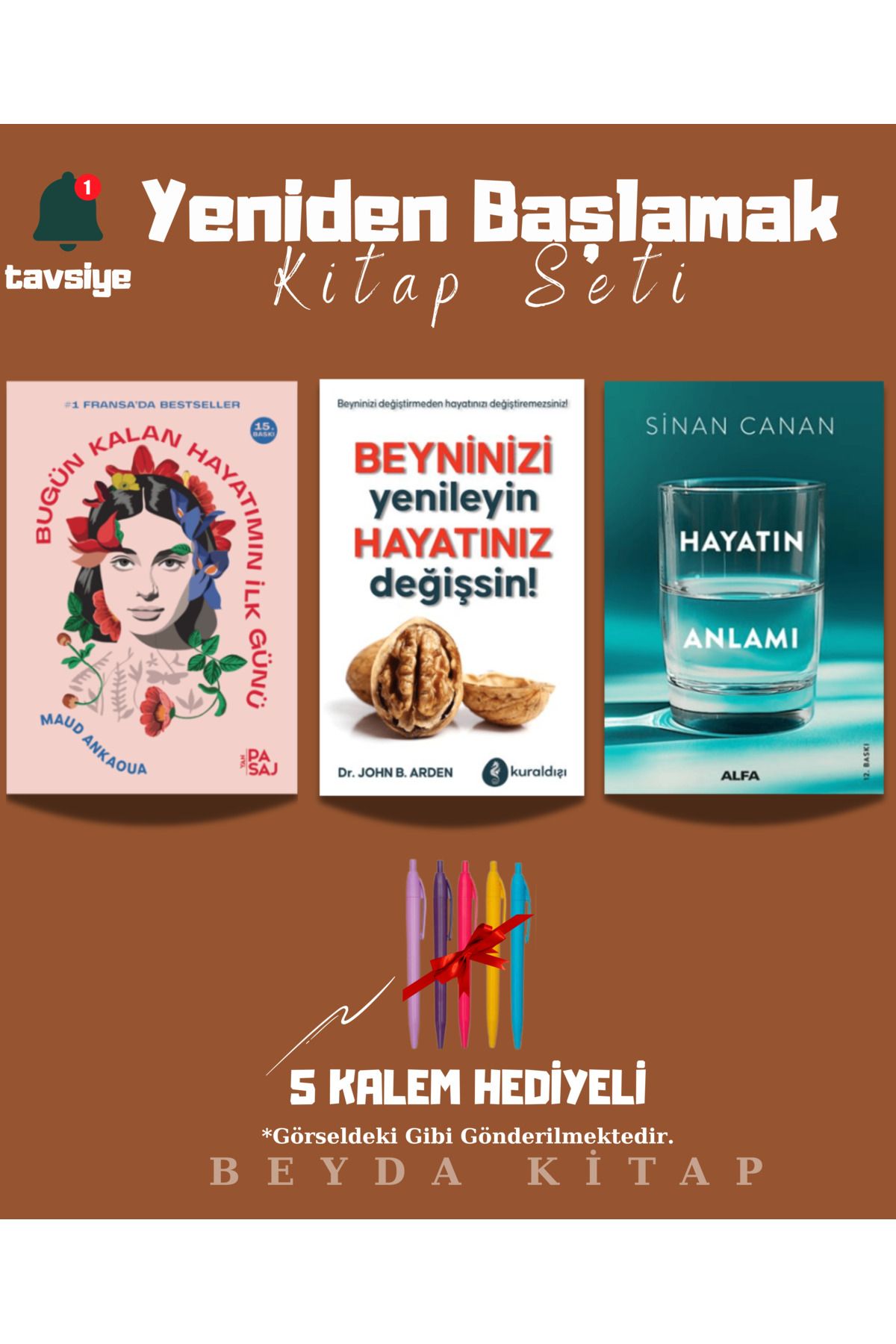 Yan Pasaj Yayınevi Bugün Kalan Hayatımın İlk Günü - Beyninizi Yenileyin - Hayatın Anlamı - Kalemli