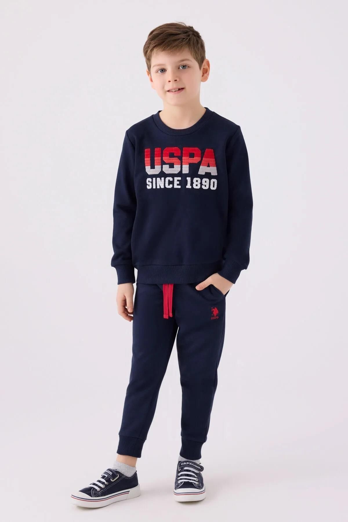 U.S. Polo Assn. U.S. Polo Assn. 3 İplik İçi Şardonlu Kışlık Dar Paça Erkek Çocuk Takım