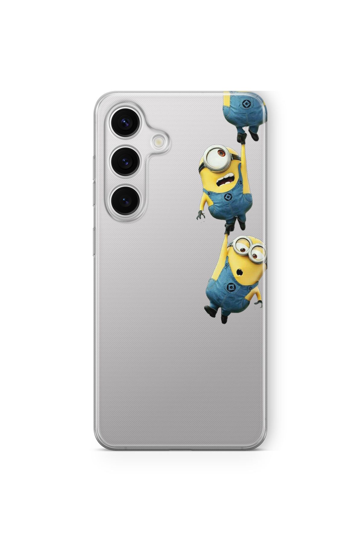 Space Star Samsung Galaxy A15 Uyumlu Minyonlar Tasarım Baskılı Şeffaf Kılıf