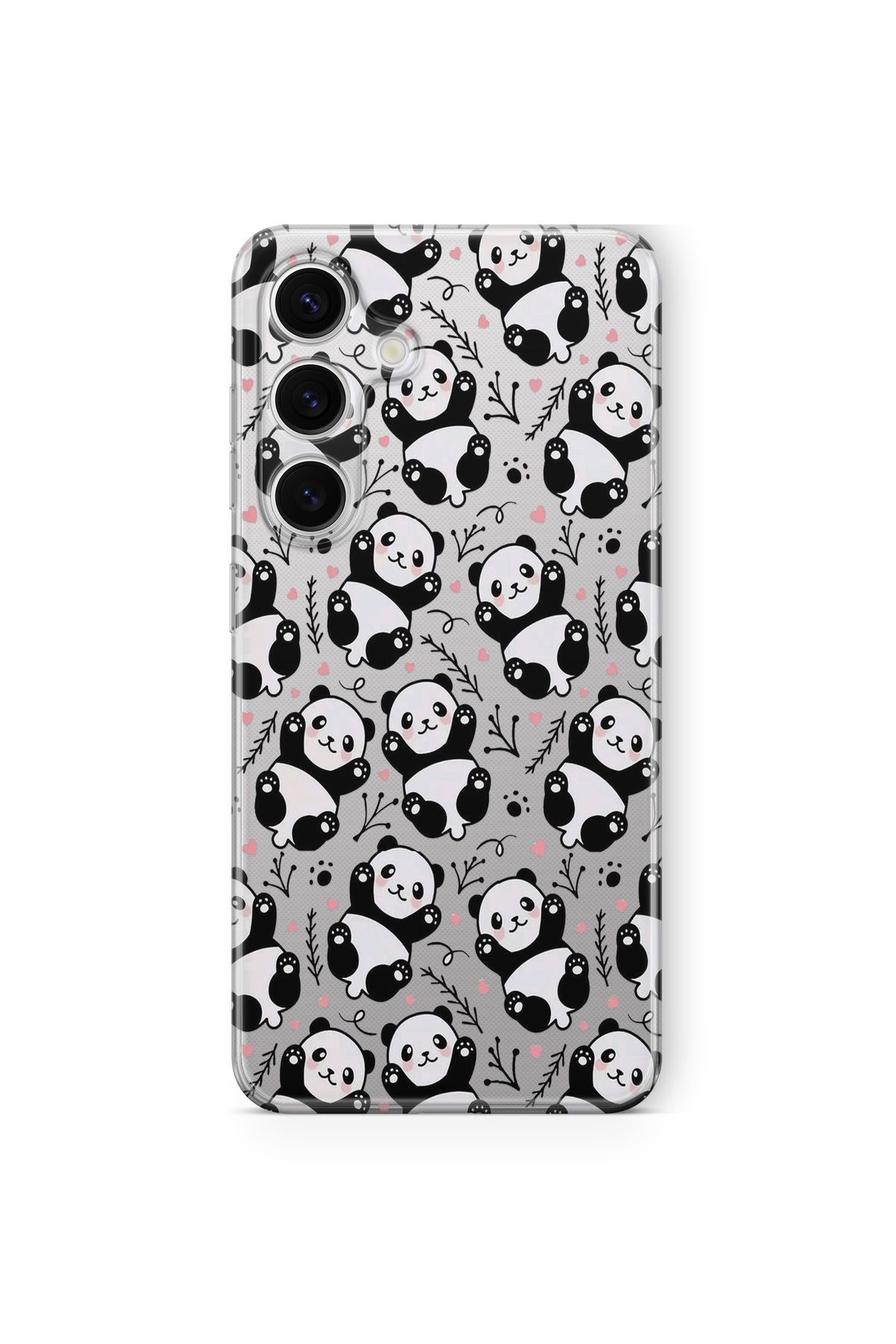 Space Star Samsung Galaxy A14 Uyumlu Panda Tasarım Baskılı Şeffaf Kılıf