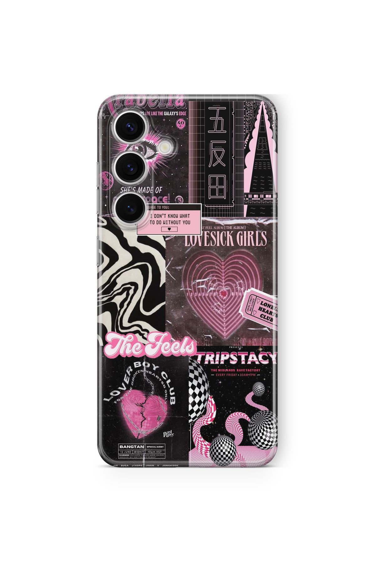 Space Star Samsung Galaxy S23 Uyumlu Lovesick Girls Tasarım Baskılı Şeffaf Kılıf