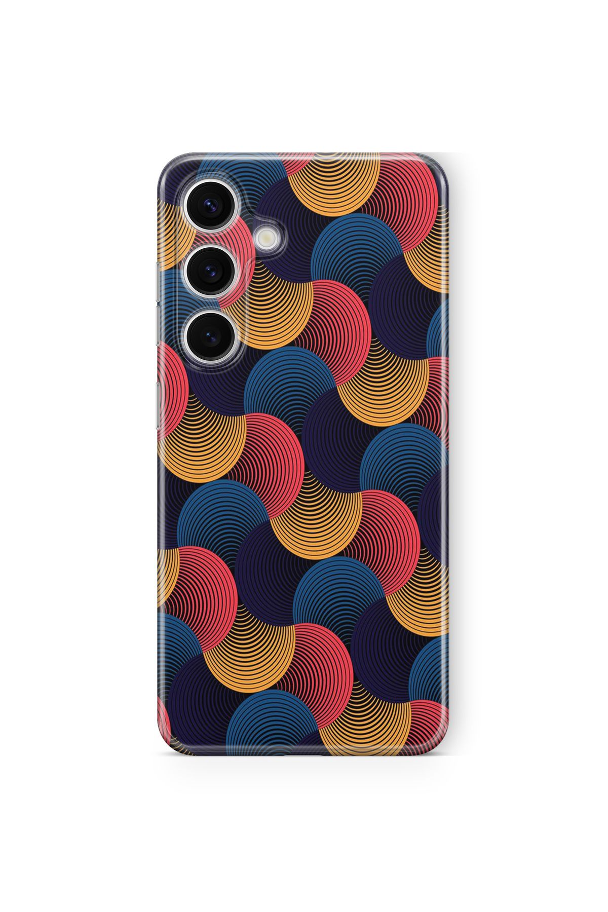 Space Star Samsung Galaxy A14 Uyumlu Geometrik Desen Tasarım Baskılı Şeffaf Kılıf